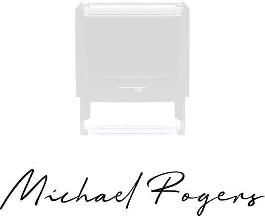 Custom Name Signature Stamp - 10 Font Options Self-Inking 1 or 2 Line Stamper with Personalized Script Calligraphy Thank You Handmade Stamp (Signature Stamp)