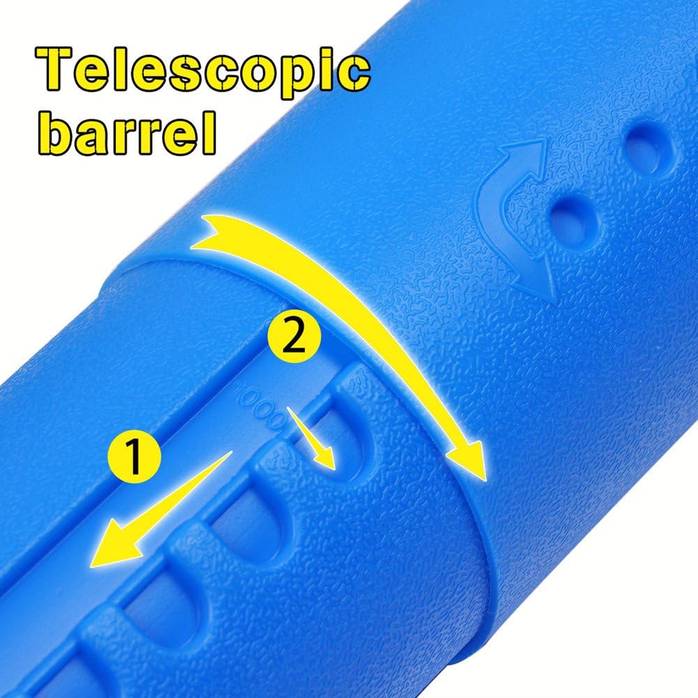 DEWEL Document Tube,Plastic Expanding Poster/Art/Document Storage Tube 24.5 to 40 inches Adjustable with Carrying Strap Waterproof and Light-Resistance Telescoping Carrying Case (Blue-Large Size)