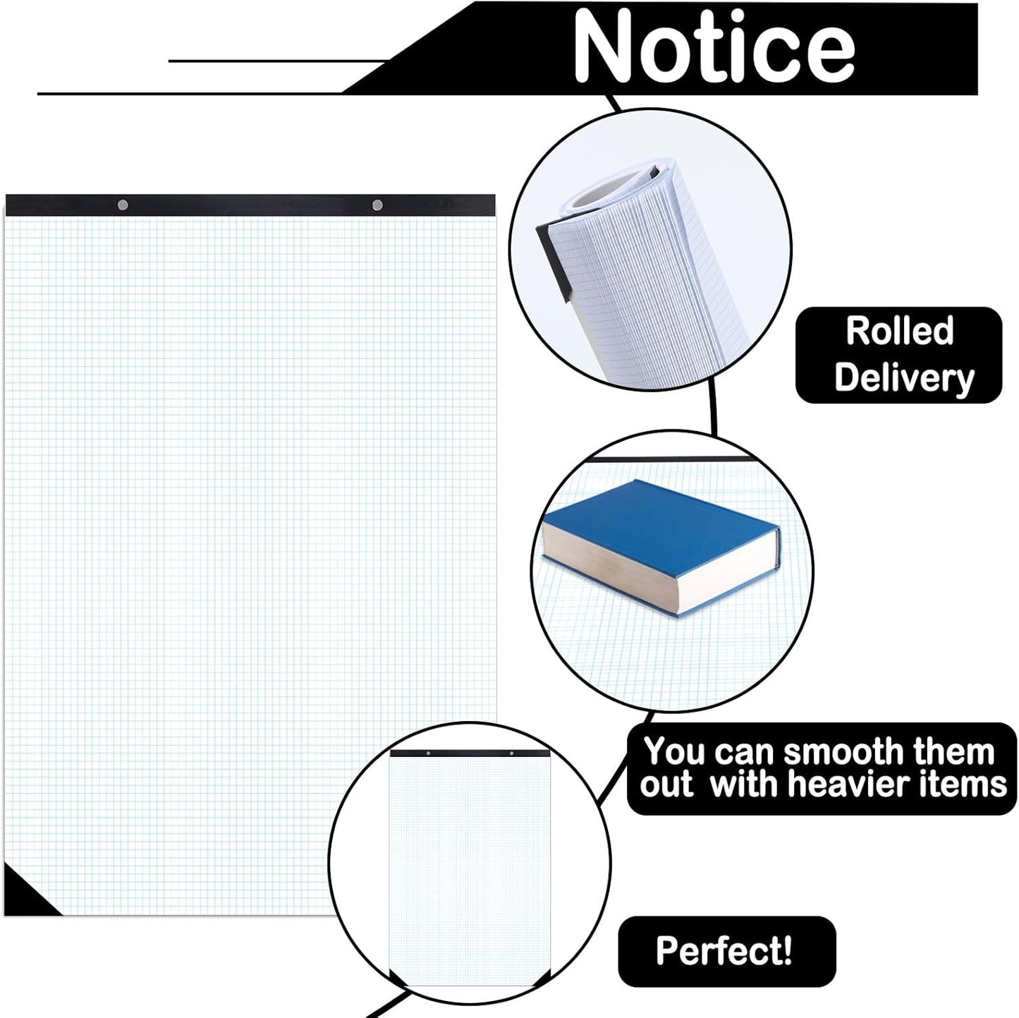 gisgfim Large Engineering Graph Paper Pad 22x 17 Landscape 4 X 4 Blue Grid Pad Giant Drafting Sketching Paper Blueprint Grid-Based Graphing for Engineer Designer Architect Draftsman Rolled Delivery