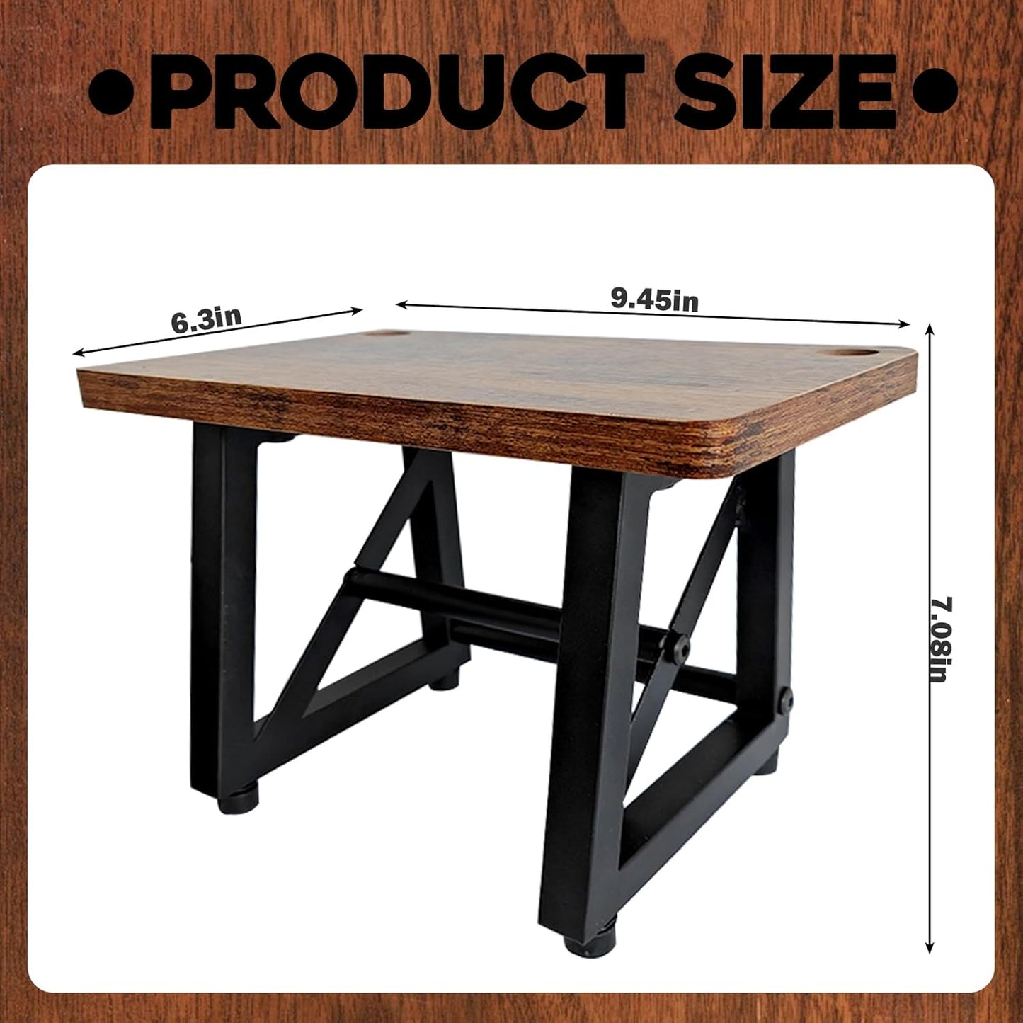 Label Holder for Thermal Printer,Sticker Rolls and Fan-fold Dispenser Holder,Wooden Label Holder for Shipping Label Printer,Office Accessories for Home,Small Business,Warehouse (Retro Color)