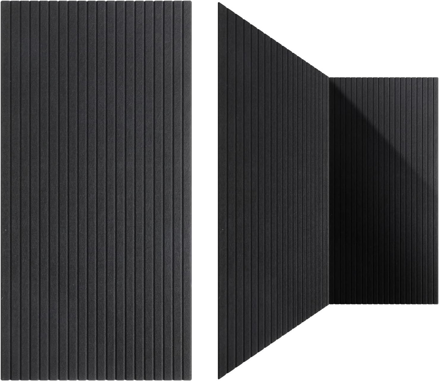 Woanger 5 Pack Large Acoustic Panels 47x24x0.4 Inch Sound Dampening Panels Self-Adhesive Noise Absorbing Sound Proof Wall for Echo Absorption for Home Studio Office Game Room(Black)