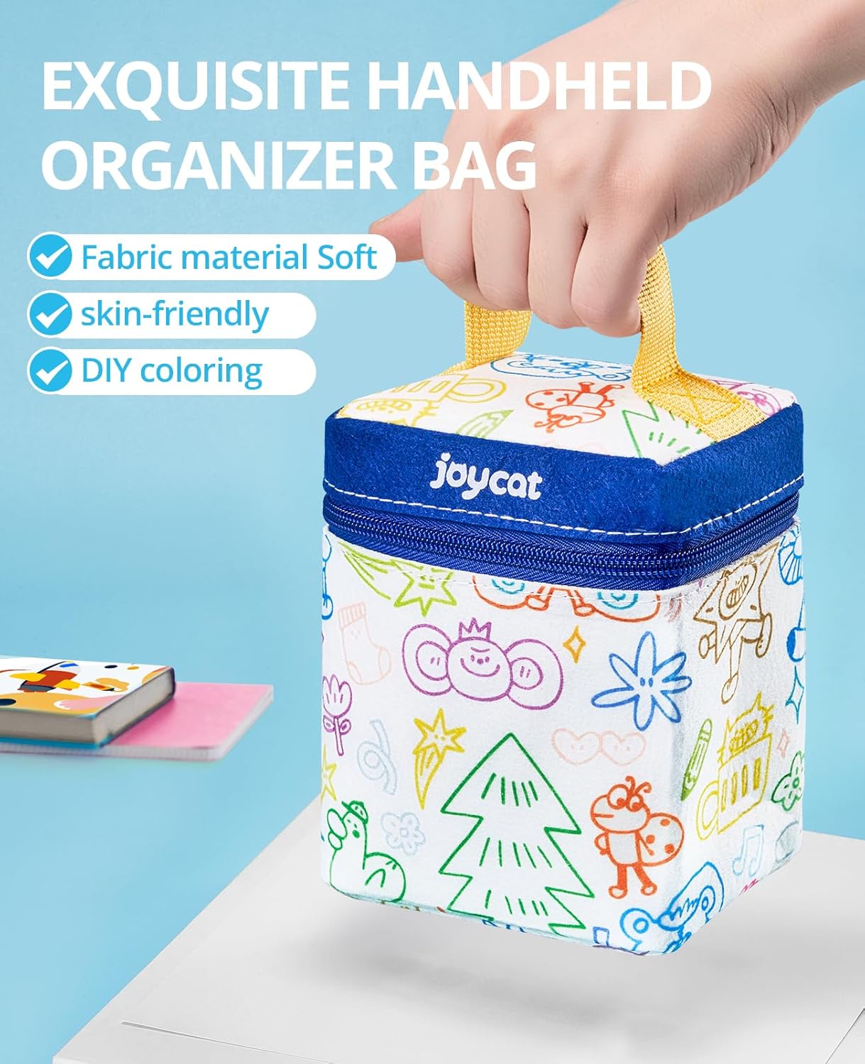 JoyCat 30 Count Washable Markers for Kids, 30 Colors Washable Markers Set with Carrying and DIY Coloring Fabric Storage Bag, Coloring Marker Bulk for Boys Girls Toddler, School Classroom Supplies