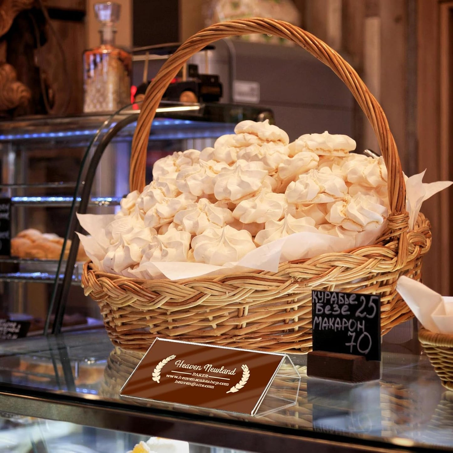 20 Pack Acrylic Rigid Shelf Label Holders for School Office Library Book Shelves Tags Shelf Labels with Sticky Dots, Transparent Tabletop Price Sign Stand for Store Bakeries (1.25x3 in)