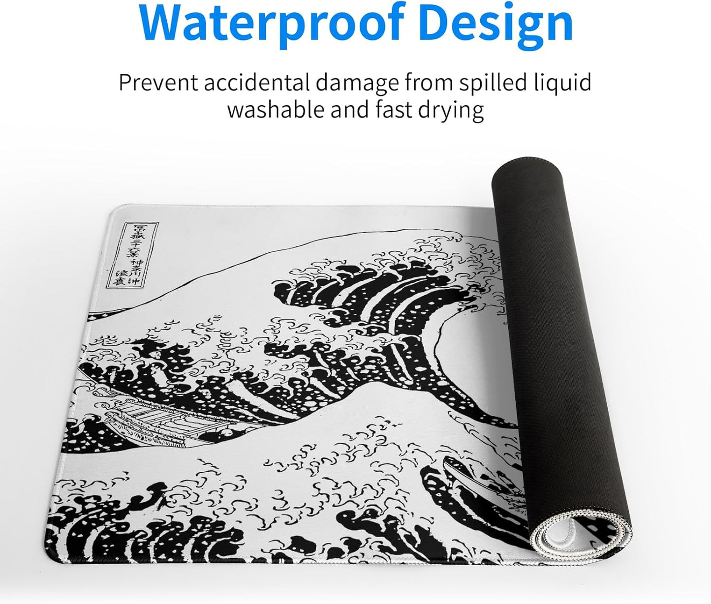 Mousepad 31.5 x 11.8 inches, Large Gaming Mouse Mat with Non-Slip Base, Extended Anime Mouse pad, Full Keyboard Mat with Stitched Edges for Gaming and Office (Grey)