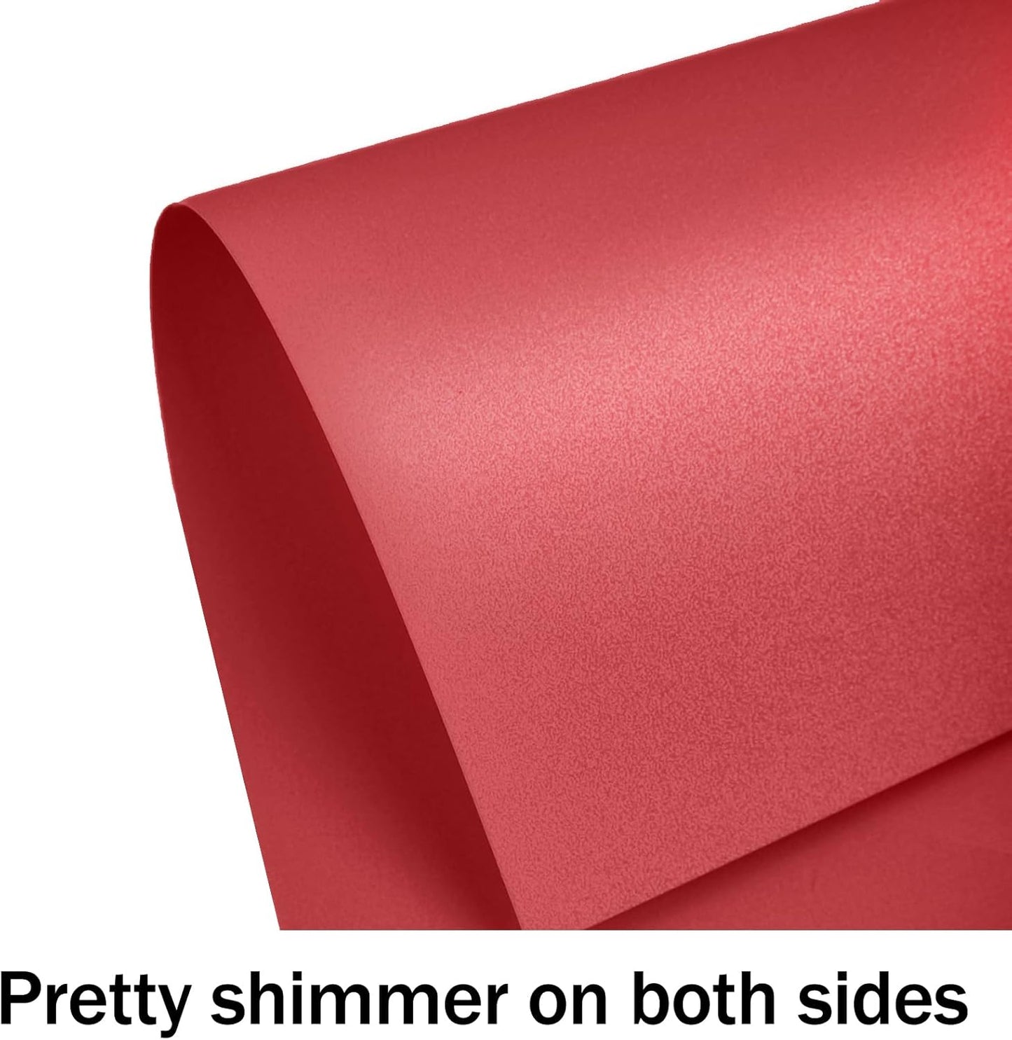 100 Sheets Red Shimmer Cardstock 8.5 x 11 Red Paper, Goefun 80lb Card Stock Printer Paper for Christmas, Invitations, Certificates, Valentines Day, Card Making