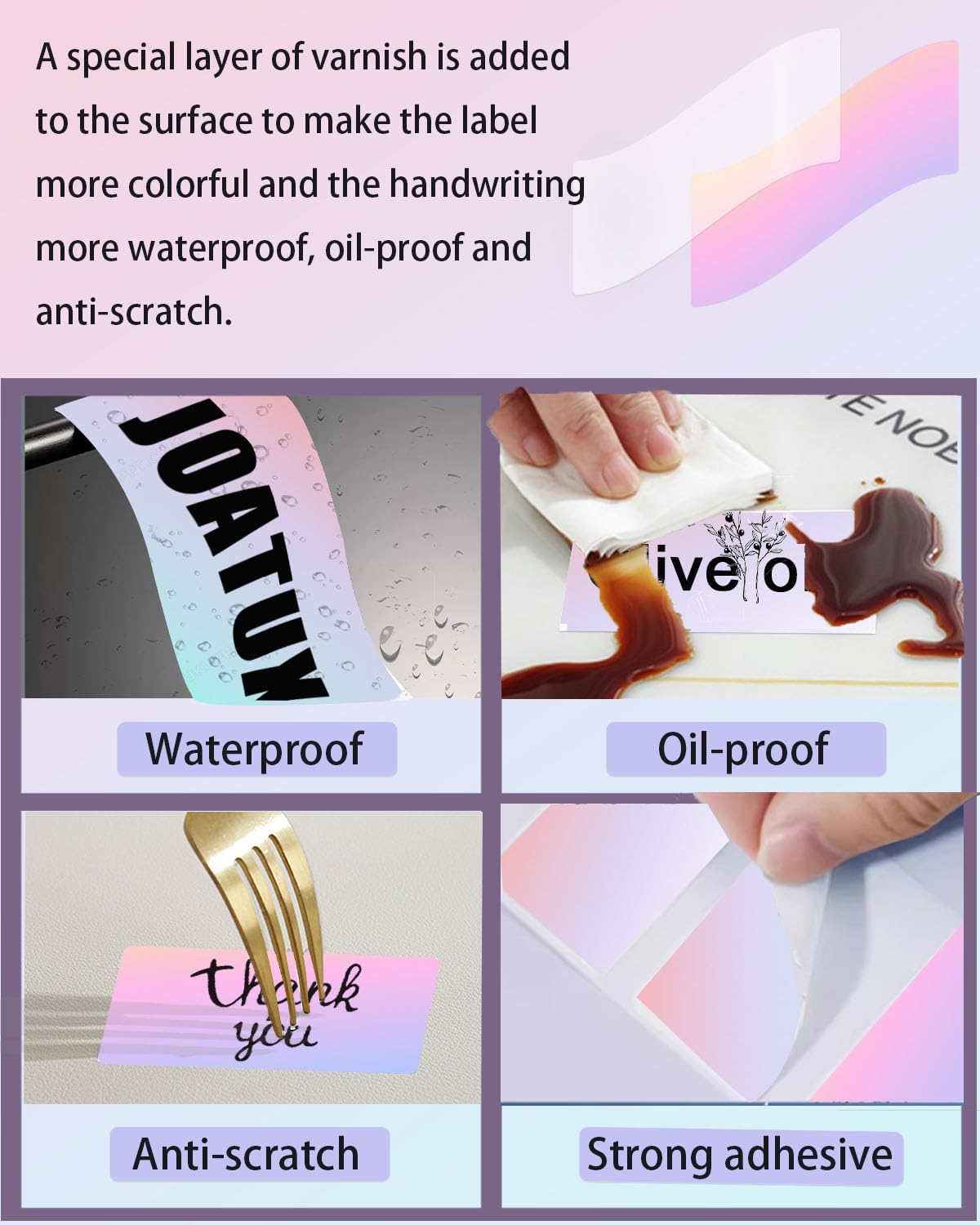 2.25 x 1.25 Thermal Labels, Self-Adhesive Address Shipping Barcode Thermal Stickers,Thermal Printer Labels Compatible with Rollo & Zebra & MUNBYN, 800 Labels for Printer, Fantasy Purple