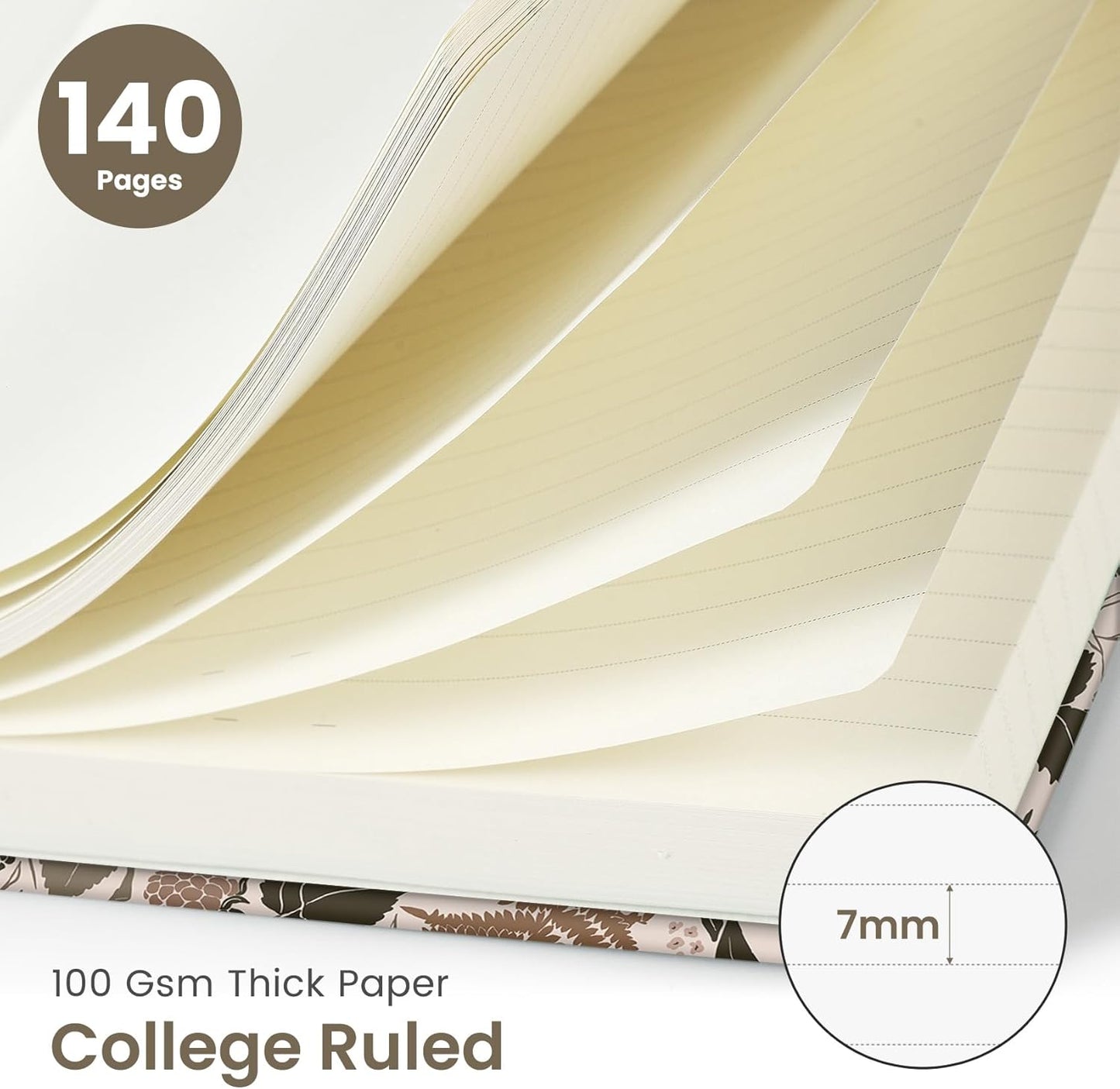 Lined Spiral Journal Notebook for Women, Cute A5 College Ruled Hardcover Notebook for Work & Note Taking, Aesthetic Pretty Journal for Writing, 140 Pages, Magical Forest