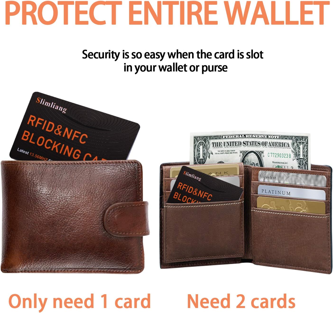 rfid blocking card (orange)