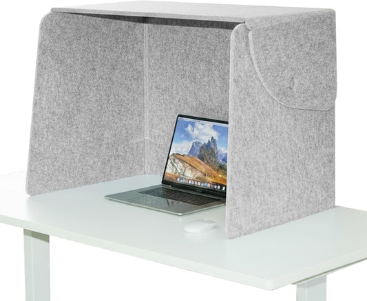 Desktop Partition Divider - Foldable Acoustic Privacy Screen Sound Absorbing Panel for Office & Home, Freestanding Computer Privacy Shield, Study Divider for Desk, 32.3" W x 19.7" D x 23.2" H