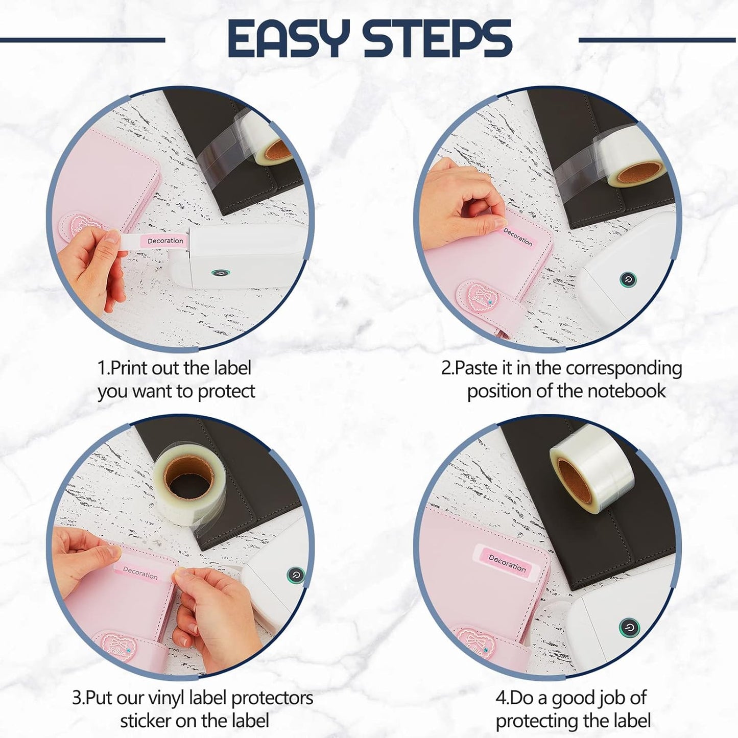 Zonon 500 Pcs Clear Labels Label Protector Clear Stickers Wafer Seals Waterproof Labels for Protecting Barcodes, Numbers and Stickers (0.59 x 2.16 Inch,Rectangle)