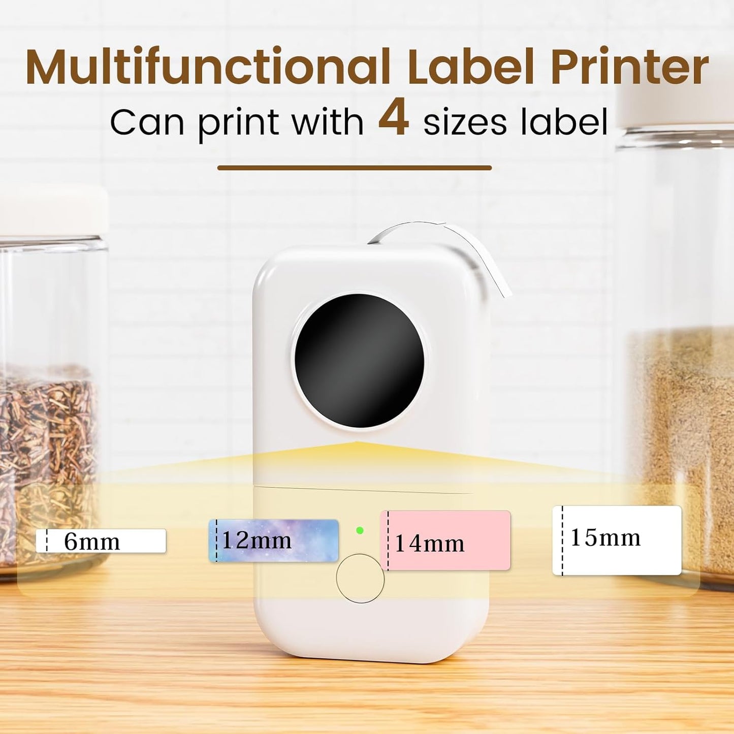 Phomemo D30 Label Maker, Bluetooth Mini Label Maker Machine, Portable Thermal Printer Small Rechargeable Labeler for Kids School Classroom Teacher Supplies, Home Office Labeler Works with Tablet/Phone