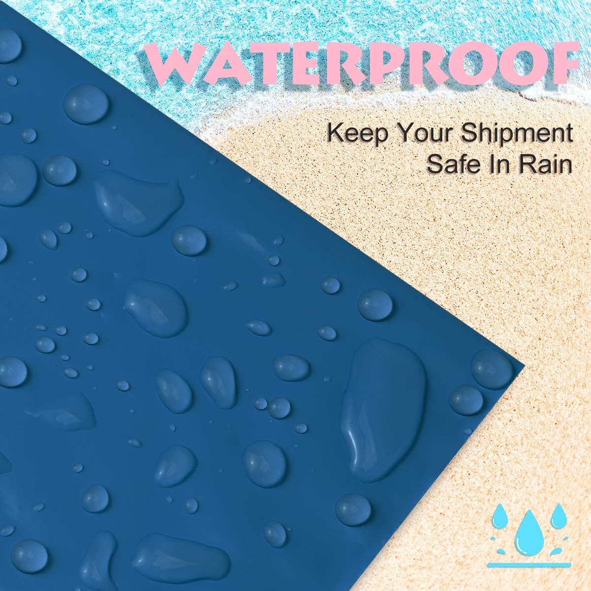 UCGOU 24 x 24 Inch 100 Pieces Navy Blue Poly Mailers Premium Shipping Envelopes Mailer Self Sealed Mailing Bags with Self Adhesive Strip Waterproof and Tear-Proof Postal Bags