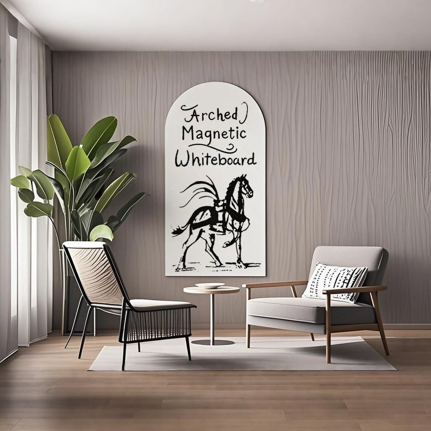 Magnetic Whiteboard Wall Arch Decal 39.3"x17.5" Adhesive Magnetic Dry Erase White Board Sticker with 36 Magnet Letter Removable Contact Paper Peel and Stick Whiteboard Wallpaper Roll