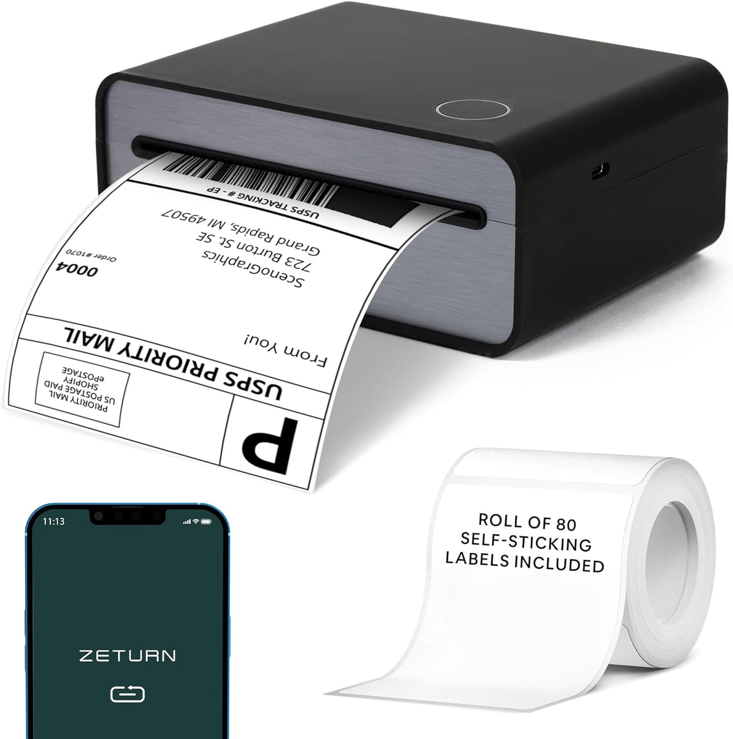 Wireless Return Label Printer – Compact, Battery-Powered & Easy-to-Use Package Returns from Home