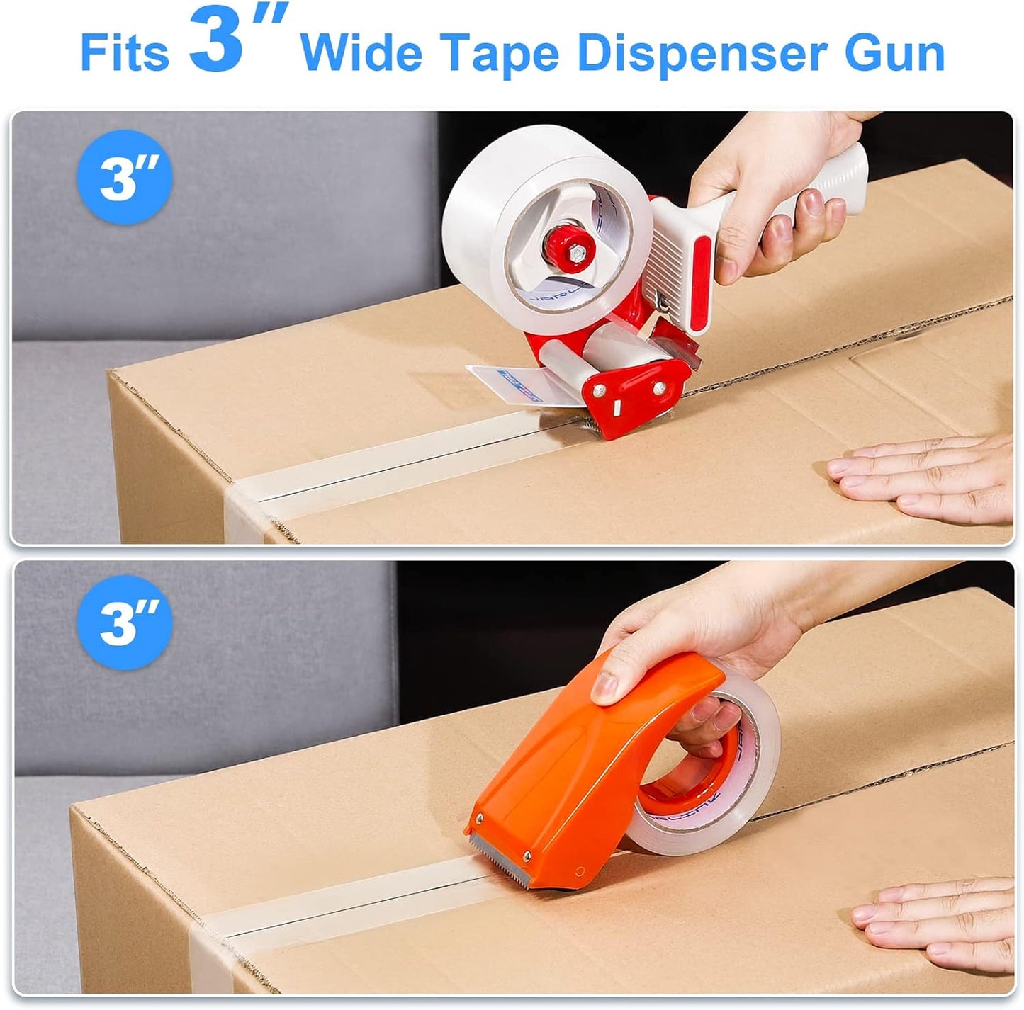 JARLINK Clear Packing Tape (18 Rolls), Heavy Duty Packaging Tape for Shipping Packaging Moving Sealing, Stronger & Thicker 2.8mil, 2 inches Wide, 60 Yards Per Roll, 1080 Total Yards