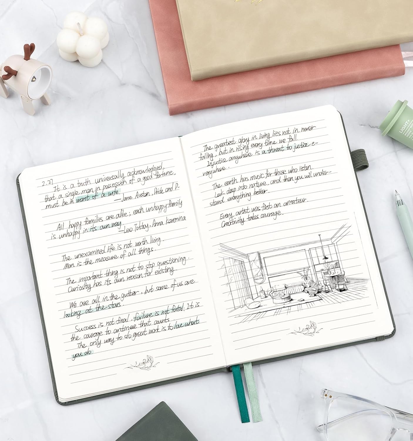 Lined Journal Notebook For Women Men, 200 Pages A5 Hardcover Leather Journals For Writing College Ruled Notebook For Work School Note Taking Business Diary Notepad 5.7'' X 8.3''-White