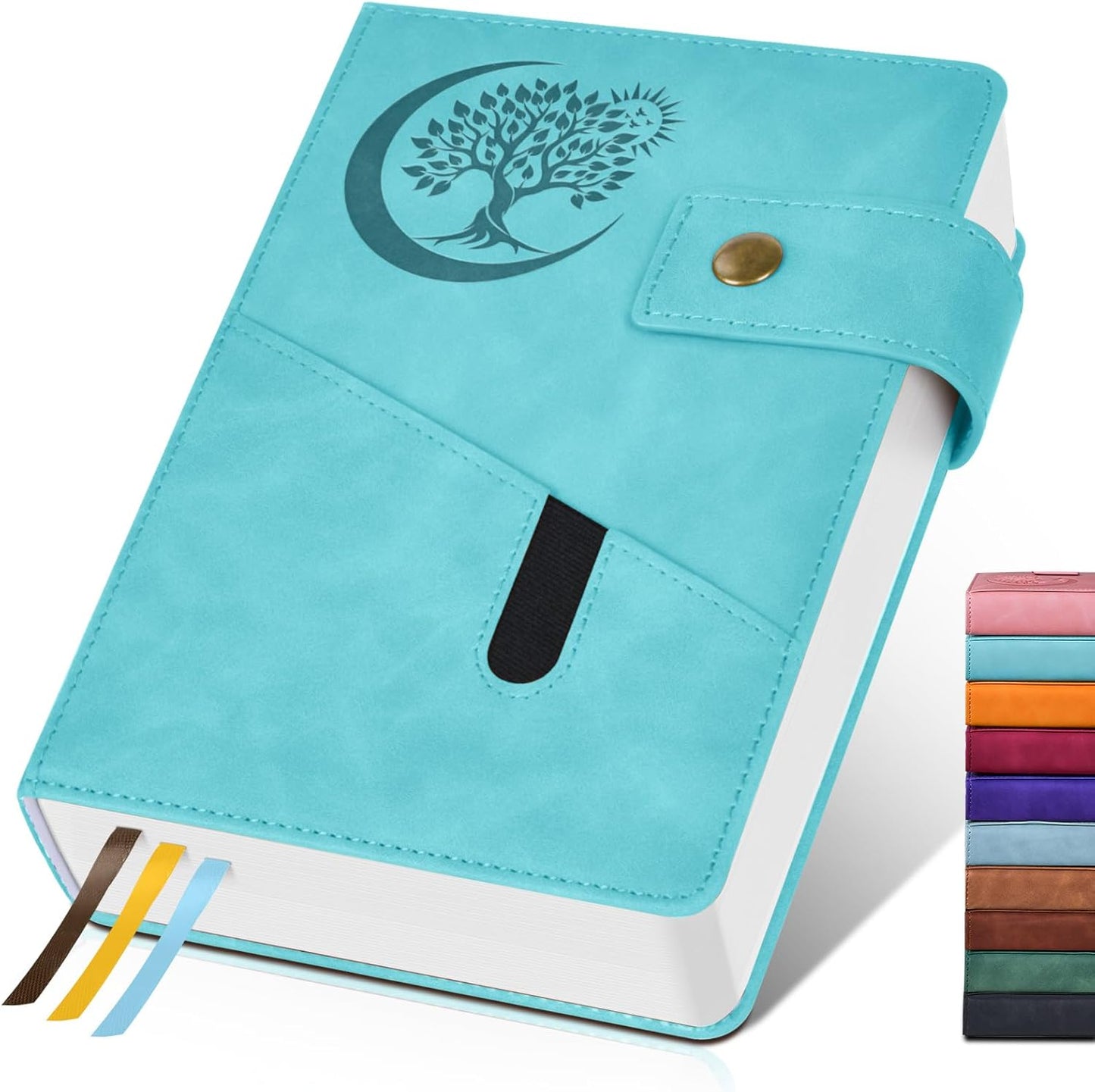 365 Page Thick Lined Journal Notebook for Men Women, B5 Large Leather Journals for Writing, Hardcover Notebooks for Work, School, Note Taking, Business, Travel Diary, College Ruled 7.6" x 10"