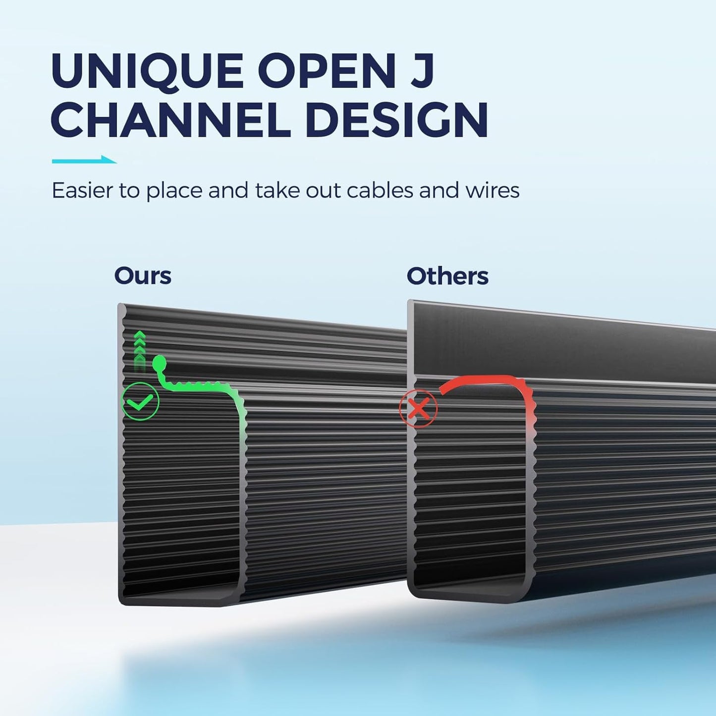 Delamu 2 Pack Safe & Tidy Cable Management Solution - Protect Kids & Pets with Home & Office Cable Management Under Desk,Cable Organizer, Cable Management Kit,Cord Organizer for Desk, 15.7inX2