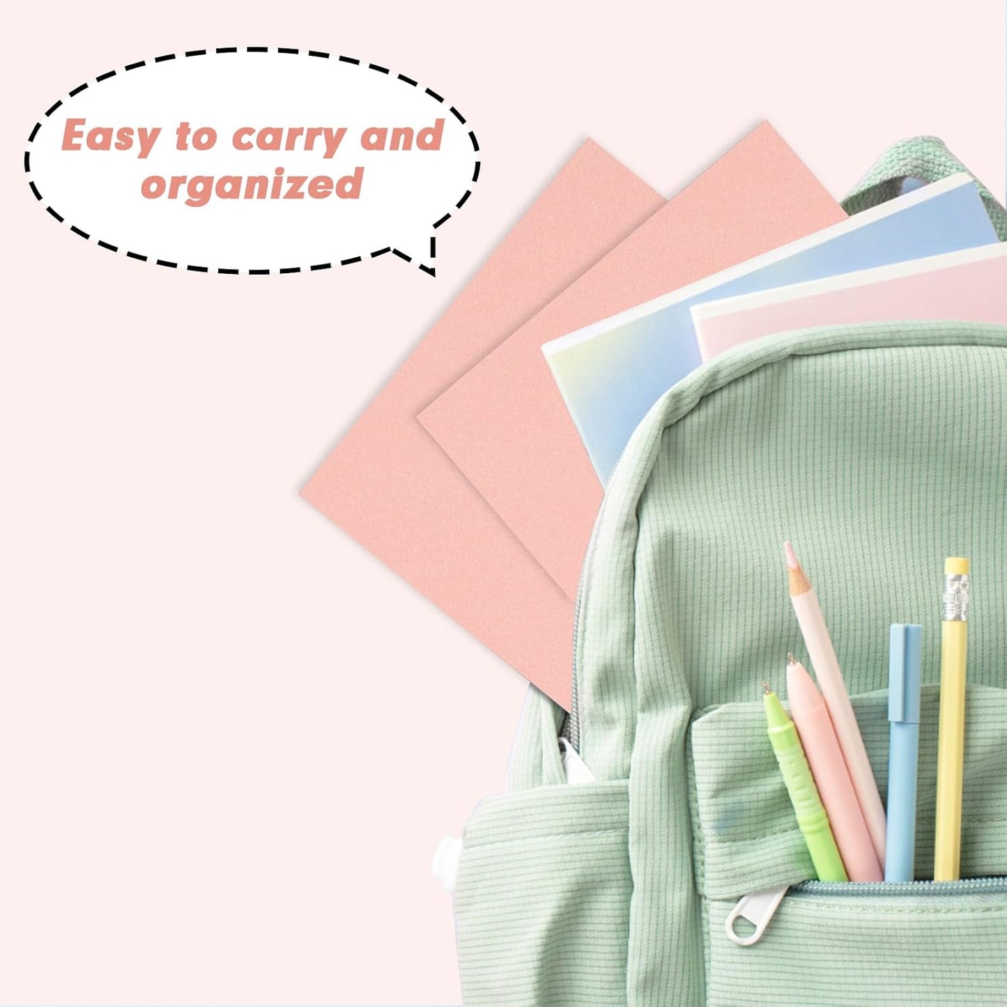 Two Pocket Folders, RAZCC 30 Pack File Folders with Pockets Fit Letter Size Paper, Thick Paper File Folder for School Office Business Home (Pink)