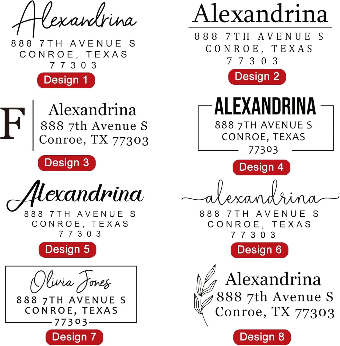 Address Stamp Self Inking Personalized 4 Lines, Custom Return Address Stamp with Clear, Consistent Impressions