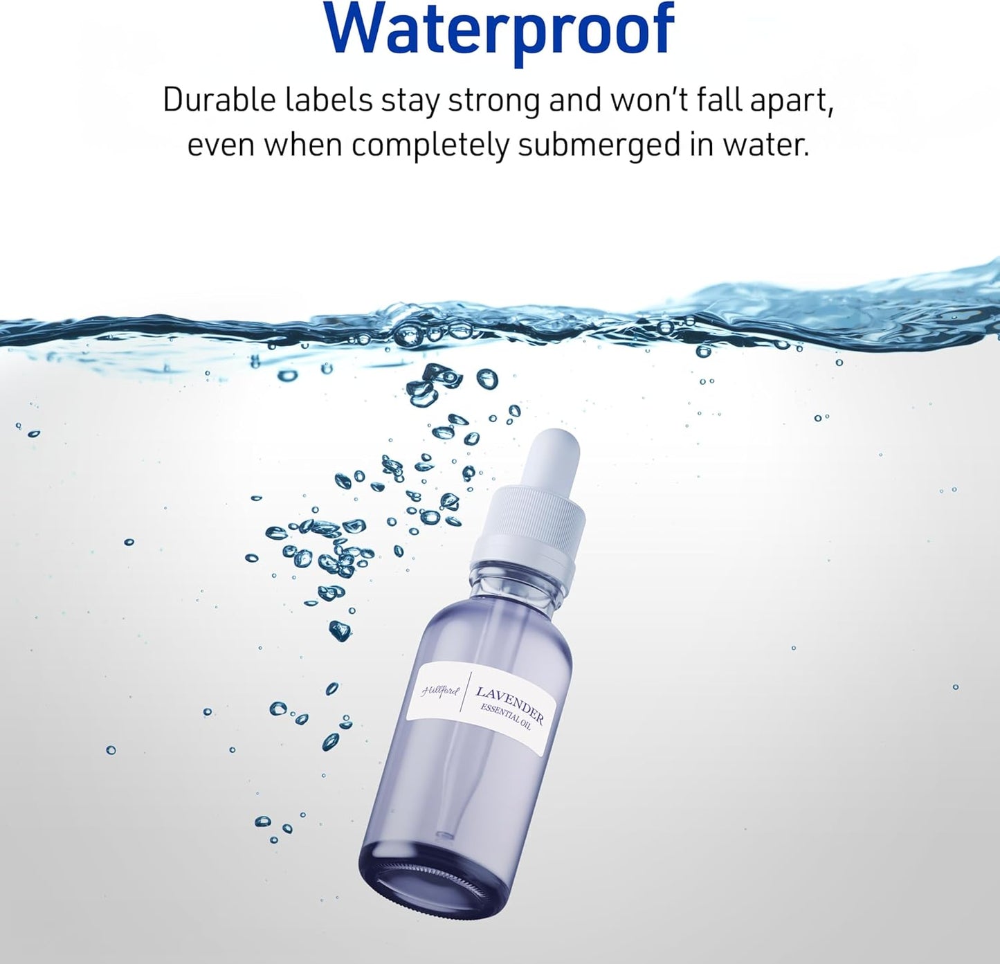 Avery Waterproof Sticker Labels for Printer - 1"x2-5/8" Mailing Labels, Ultrahold Permanent Adhesive, Laser Printers, 7,500 Printable Avery Address Label Sheets (5520)