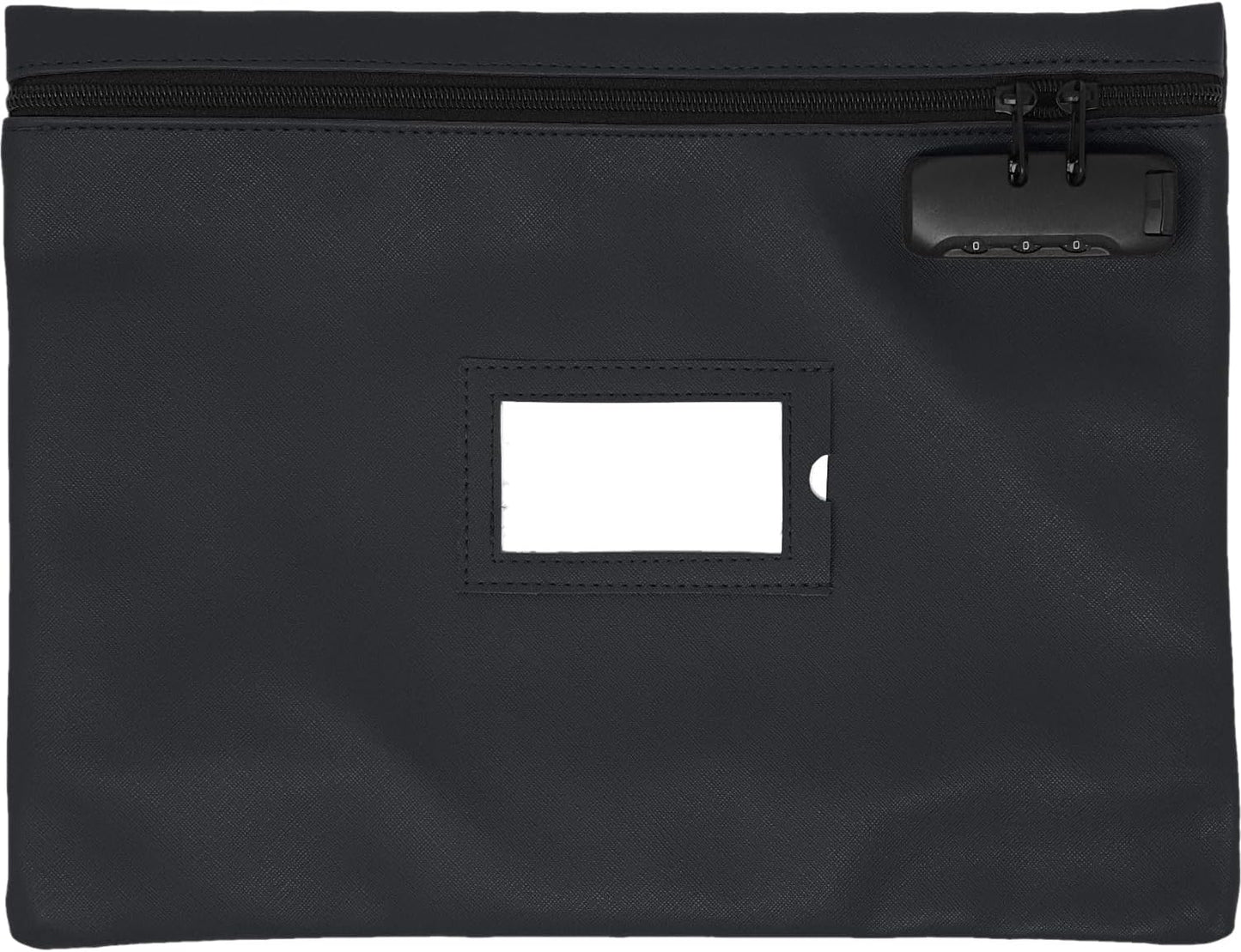 Notary Bag with Lock | 14x11 inch | Black | Zipper Notary Supplies Bag | Locking Notary Bag for Notary Kit, Stamp, Embosser, Ink Pad, and Valuables | Locking Document Bag | Journal Carrying Case