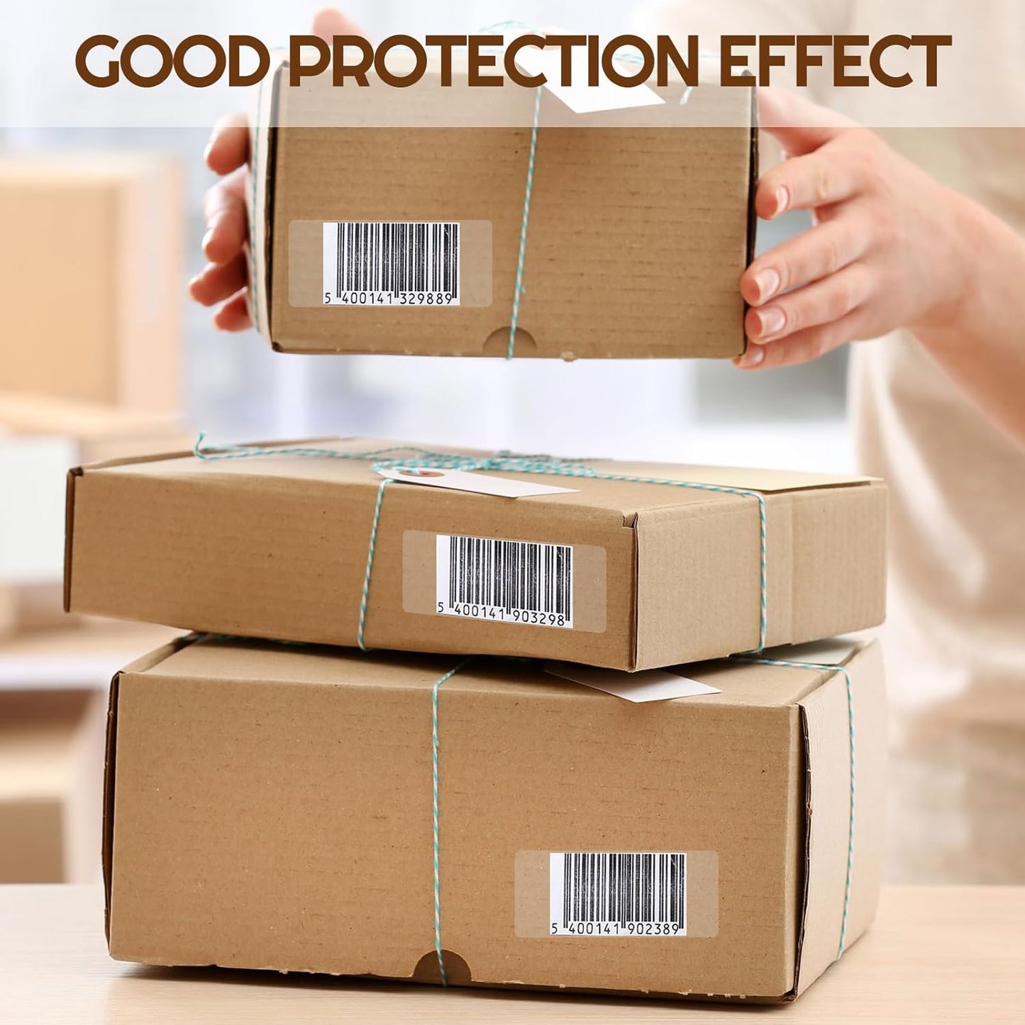 Zonon 5000 Pcs Clear Labels Label Protector Clear Stickers Wafer Seals Waterproof Labels for Protecting Barcodes, Numbers and Stickers (3.15 x 1.18 Inch,Rectangle)