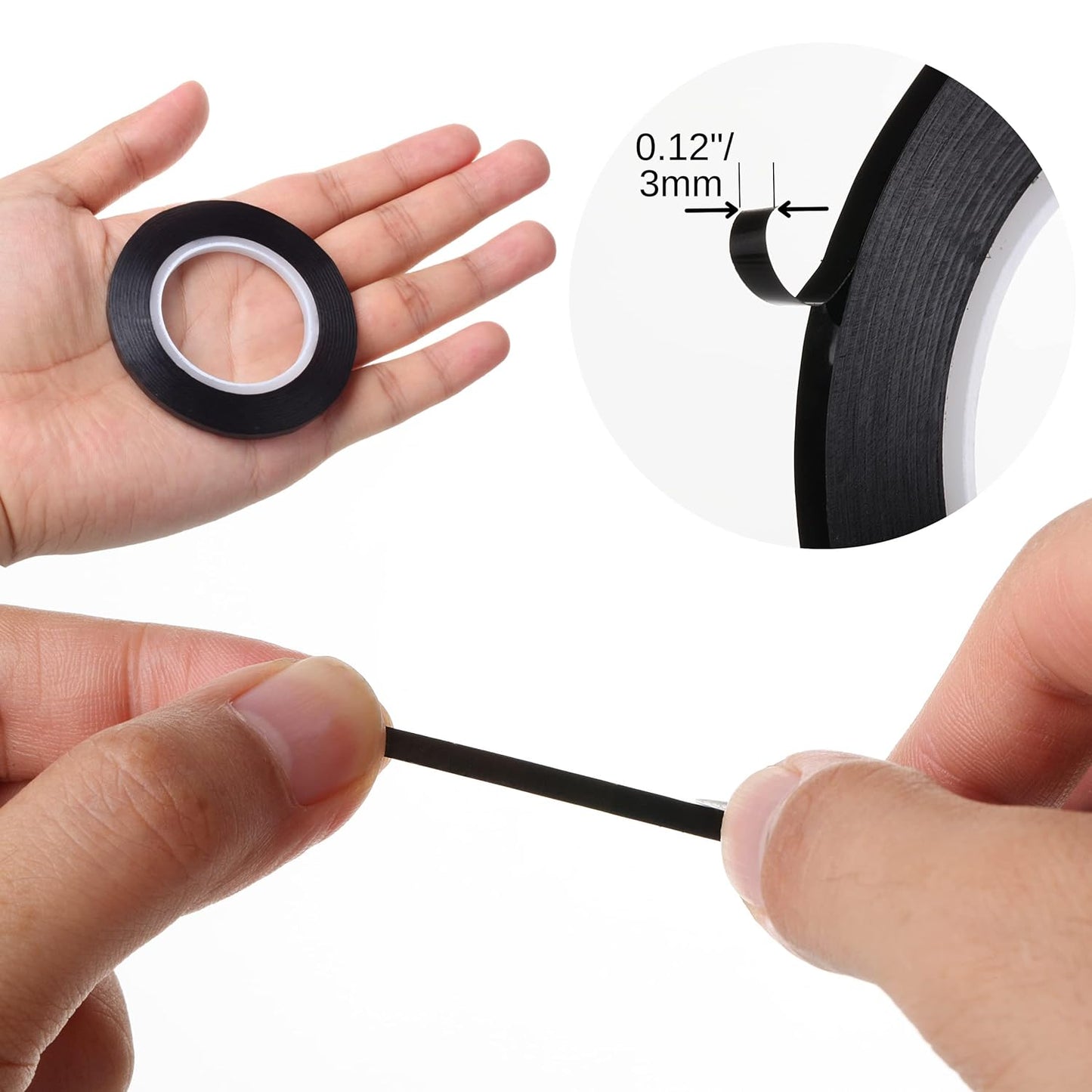 Mr. Pen- Black Whiteboard Tape, 12 Pack - Thin Grid Tape for Whiteboards & Dry Erase Boards