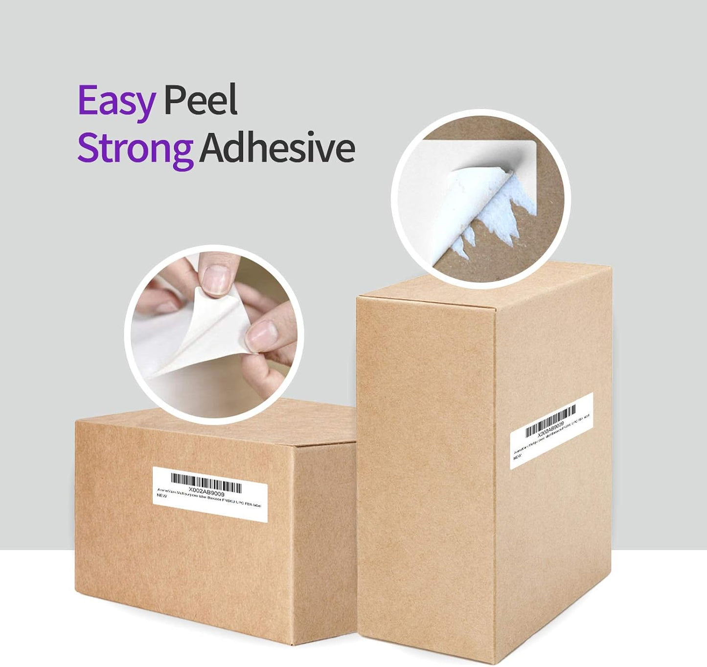 AveneMark 12 Rolls 3" x 1" Direct Thermal Labels for Barcodes Postage Address Shipping Labels Compatible with Rollo & Zebra Desktop Printers Adhesive - 1300Pcs/Roll