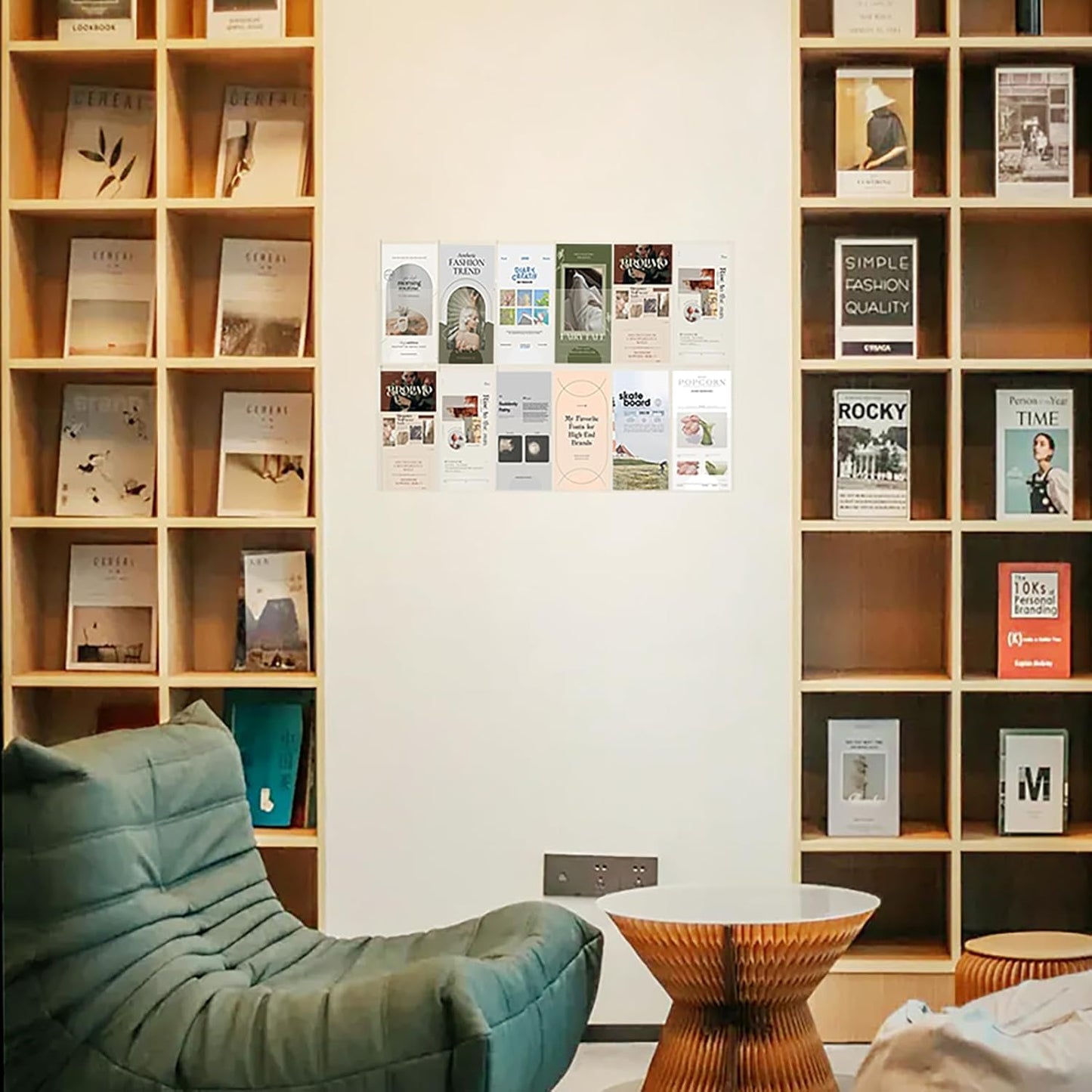 Acrylic Brochure Pamphlet Holder, 12 Pamphlet Holders, Clear Brochure Display Stand Wall Mount, Trifold Flyer Rack, Literature Storage Rack for Home, Offices, Waiting Room