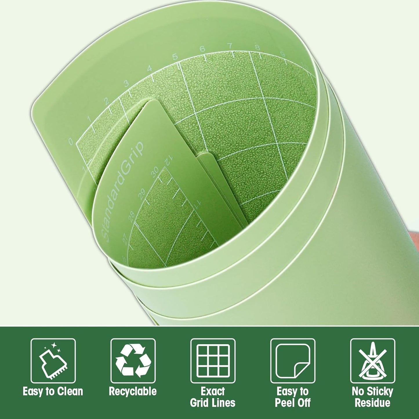 4 Pcs Cutting Mat, 12x12 Inch Standard Grip Cutting Mats for Crafts, Compatible with Cricut Maker 3/Maker 4/Maker/Explore One/Air/Air 2, Adhesive Sticky Durable Cutting Mats Accessories