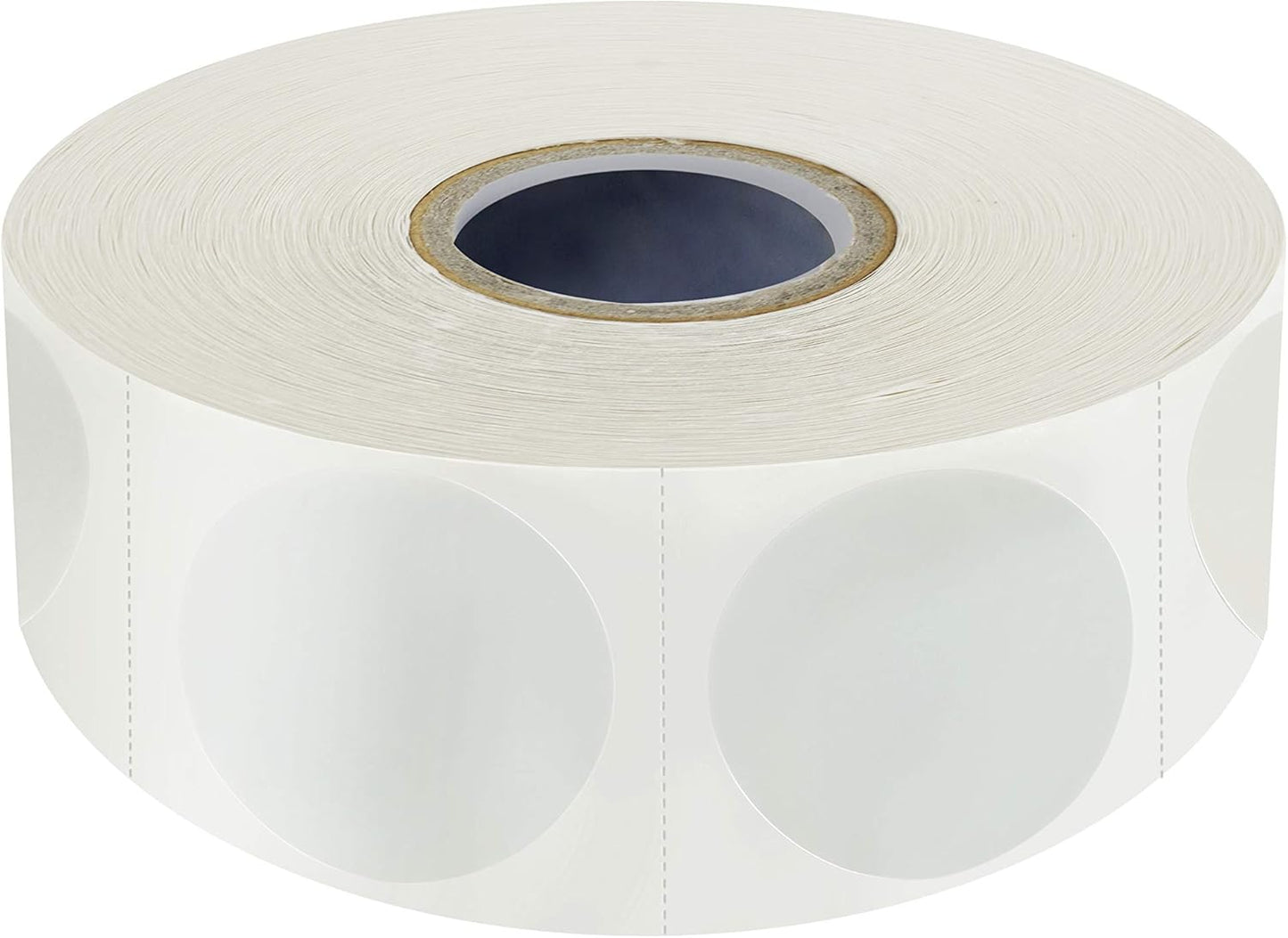 1500 PCS 1" Round Clear Transparent Package Envelope Mail Wafer Seal Sticker Labels Mega Bundle with Perforation Line in Roll