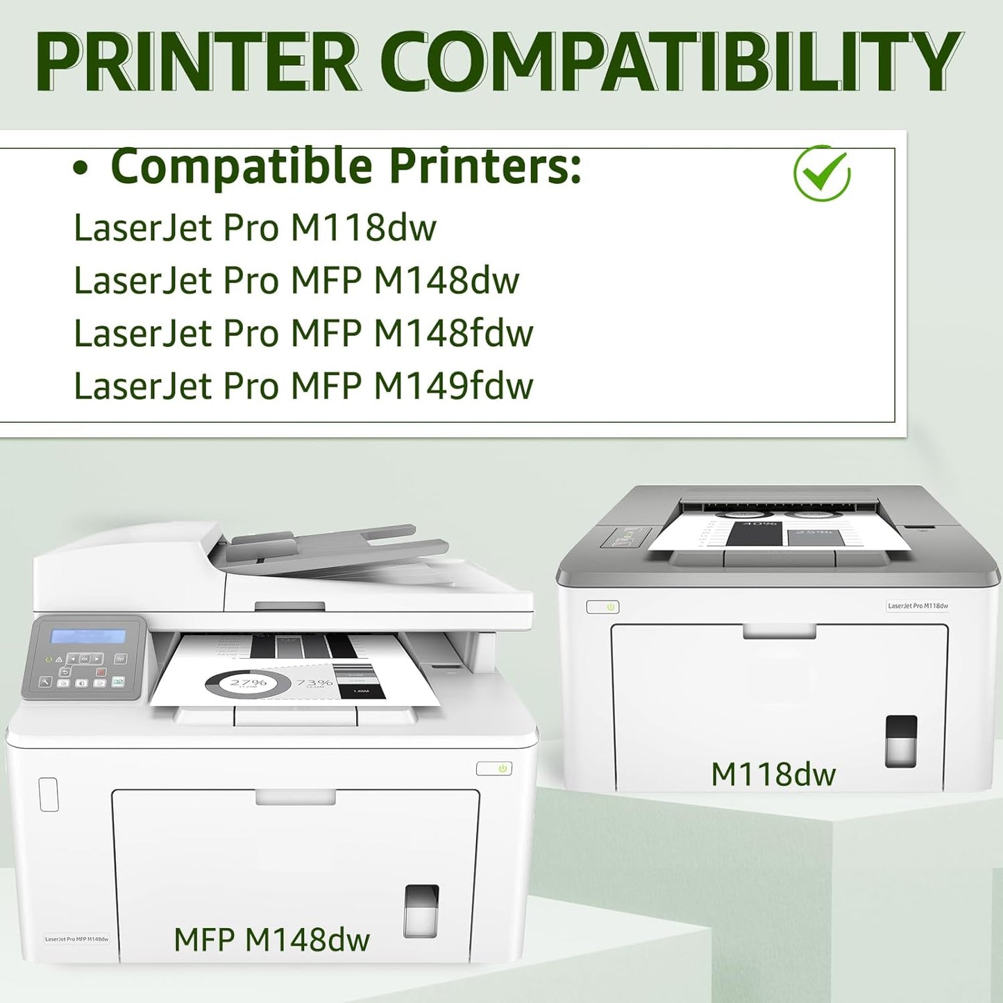 greencycle CF294A Toner Cartridge Replacement Compatible for HP 94A Black Toner Cartridge Work with Laser Jet Pro M118dw MFP M148dw M148fdw M149fdw Printer Ink Cartridge(4PCS)