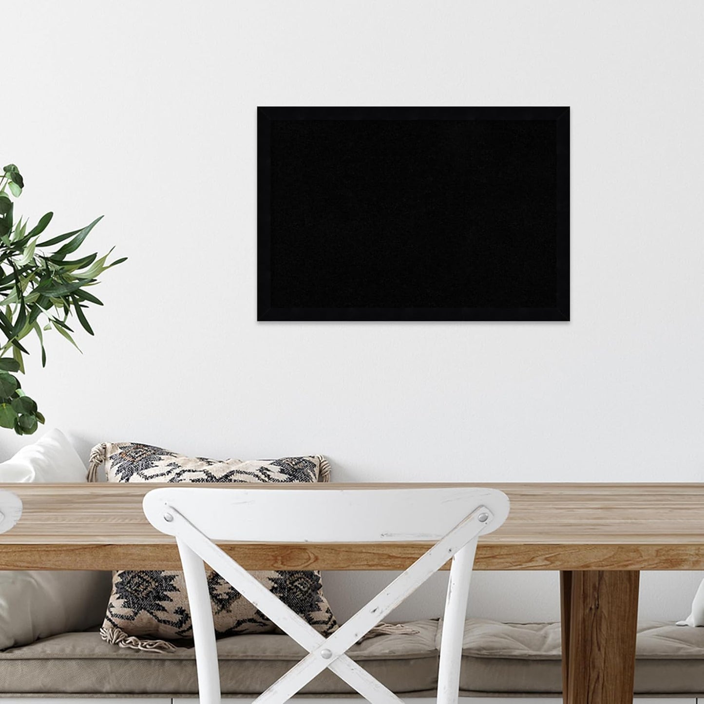 Amanti Art Black Cork Board for Wall, 13x19 Vision Board with Black Wood Frame, Small Corkboard Office Decor for Home Organization, Modern Corkboard Pinboard to Display Items for Home Organization in