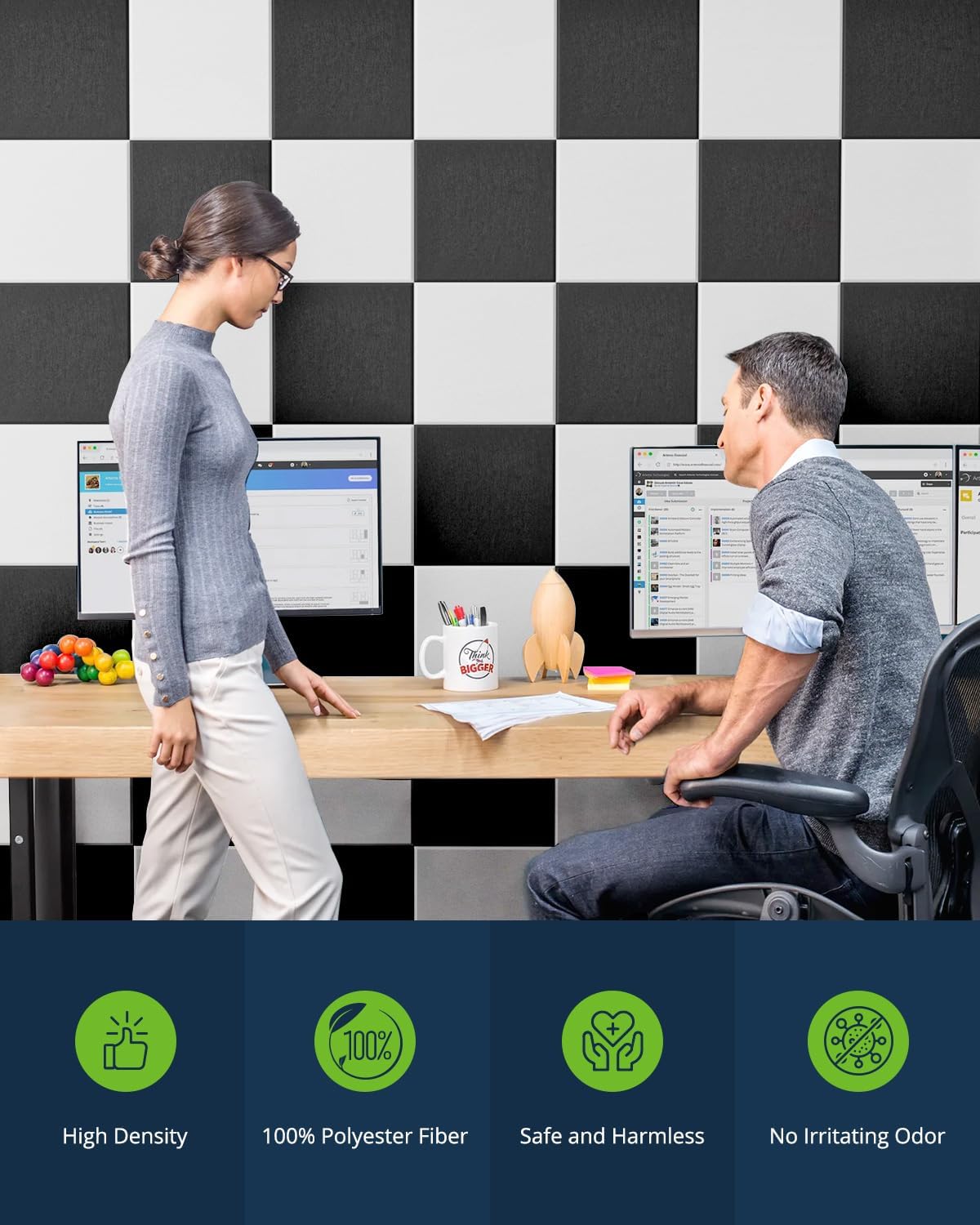 12 Pack Acoustic Panels Square Soundproof Wall Panels 12"X12"X0.4" Self-adhesive Sound Proof Panels for Walls High Density Acoustic Foam Panels for Home, Door, Office, Reccording Studio White