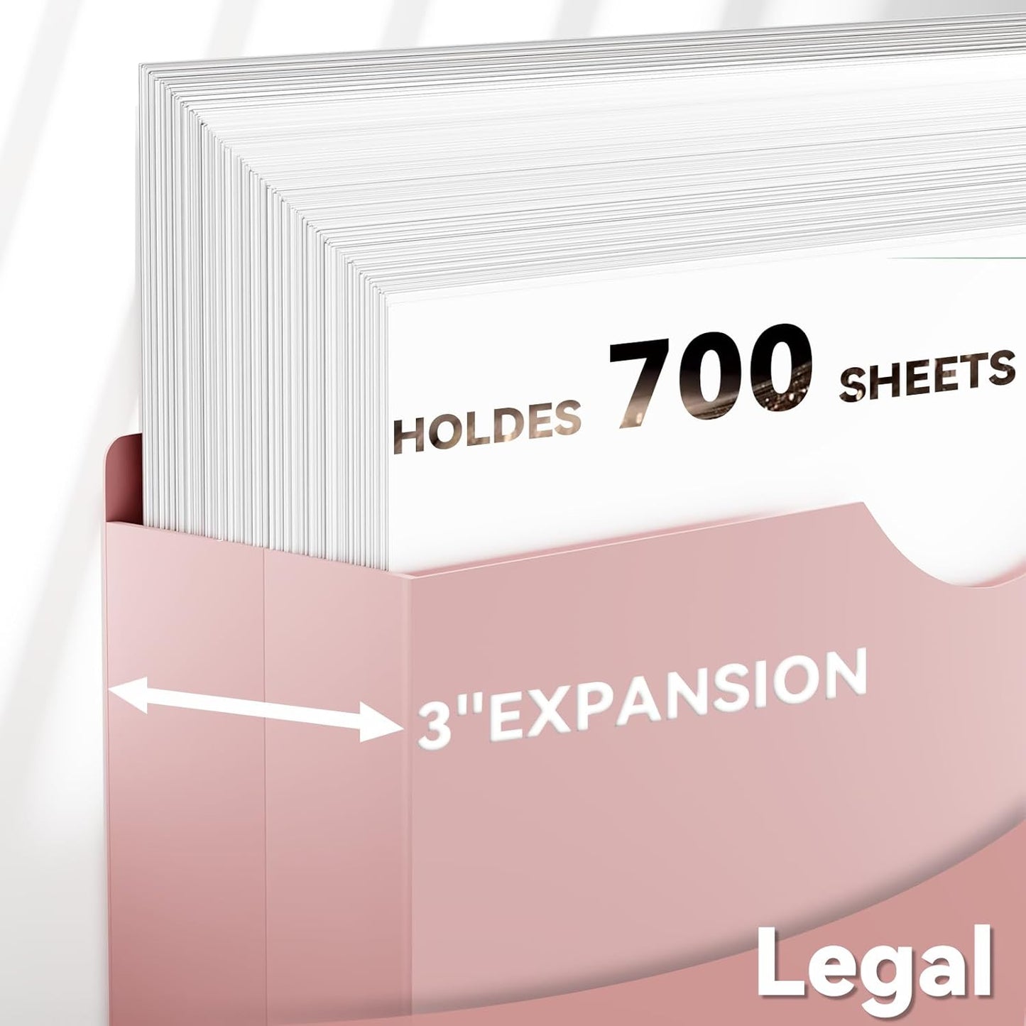 Plastic 3 Inch File Jackets,Legal Size,12 Pack Manilla Pocket Folders,Expandable File Jackets for Document,Heavy Duty Expansion Pocket,Straight Cut Tabs,Poly File Jacket,Pastel Color