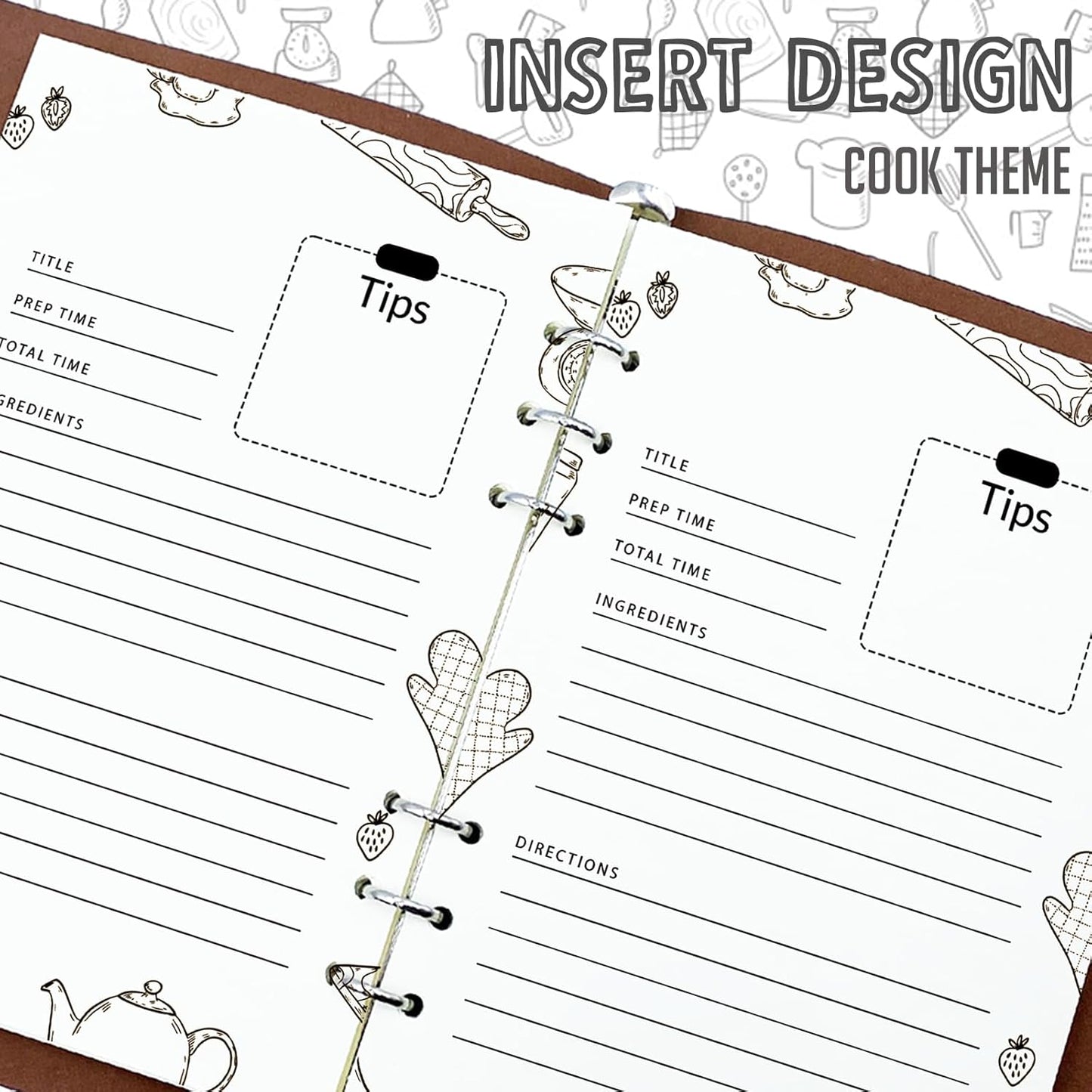 ubjva Personalized Recipe Book Custom Printed Leather Recipe Book to Write in Your Own Recipes Family Cookbooks Journal for Mom Dad Wife Daughter