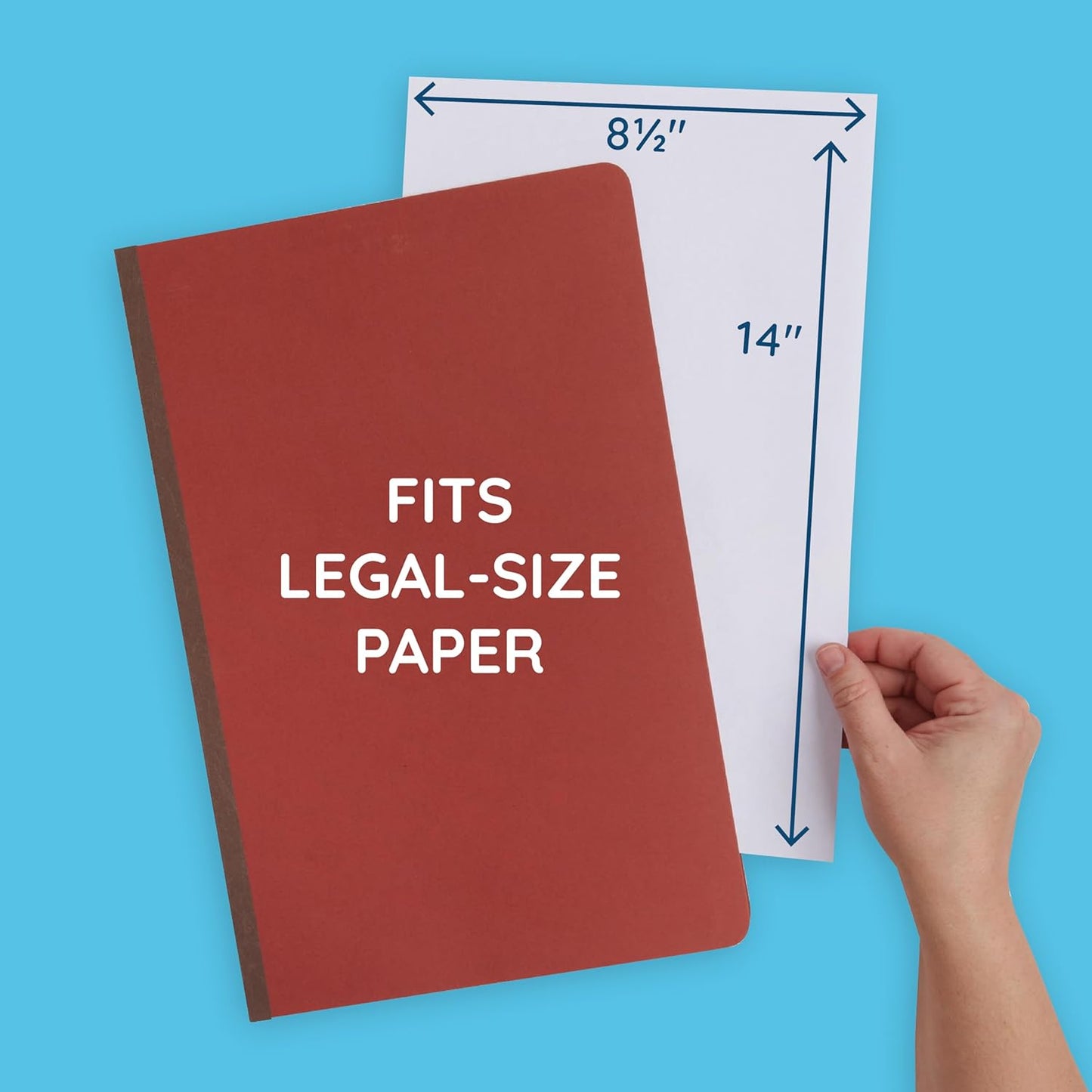 30 Legal Size Classification Folders, 2 Divider 2 Inch Tyvek Expansions, Durable 2 Prongs Designed to Organize Standard Law Client Files, Office Reports, 30 Legal Folders, Red Brick