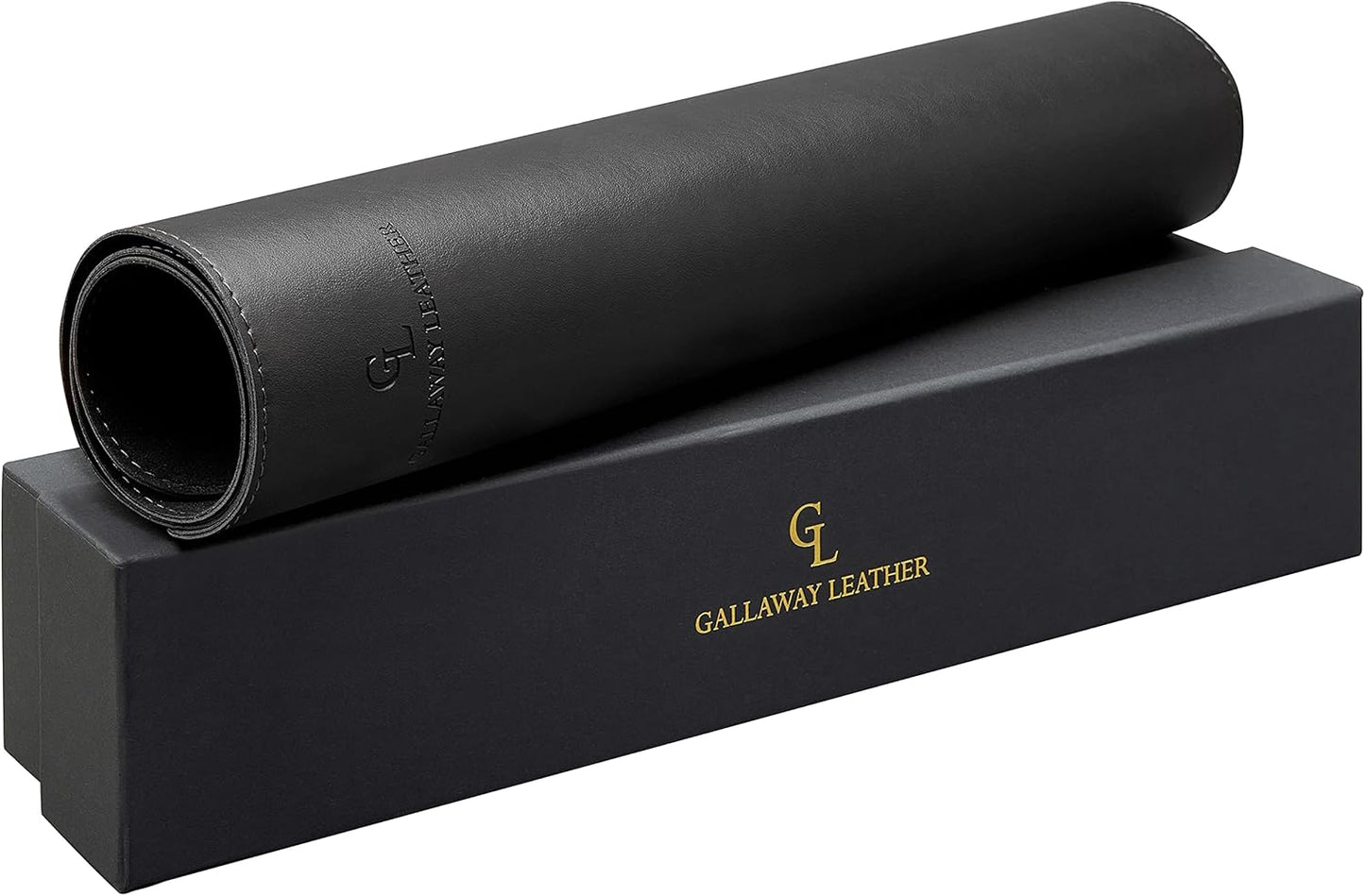 Gallaway Leather Desk Pad – 25 x 17 inch - Desk Mat Home Office Desk Accessories Desktop Protector XXL Mouse Pad Writing Desk Blotter - Black - Medium