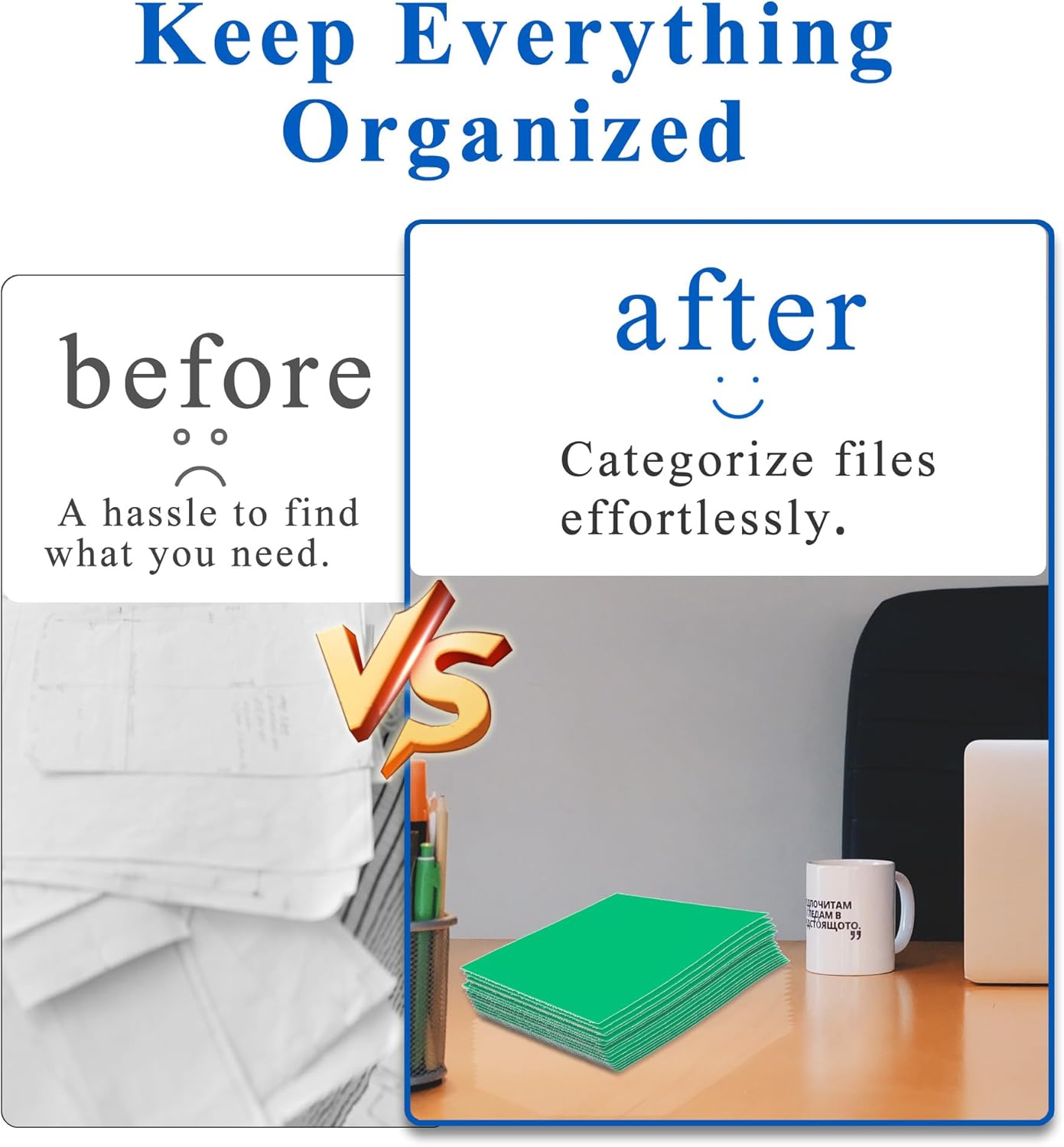 Zzrywuty 25 Packs Paper Folders with Pockets for Students,Businessmen and Office Workers,Letter Size,Two Pocket Folders with Card Slot for Office,Business,School Supplies (Green)