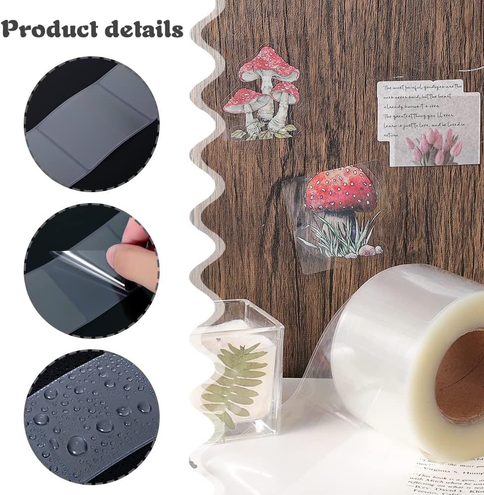 500 PCS Label Protectors, Clear Label Protectors Waterproof Clear Labels for Protecting Barcodes, Books, Numbers, Clothes Food Labels in Laboratory, Library, Office, Supermarket (1.97×1.97inch)