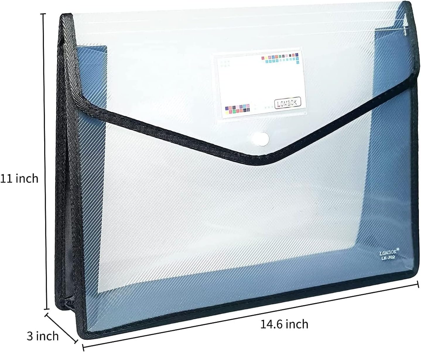 YoeeJob Plastic File Folders Legal Size Expandable Document Folder with Snap Button Closure, A4 Expanding File Wallet Envelopes Pouch with Label Pocket, 10 Packs