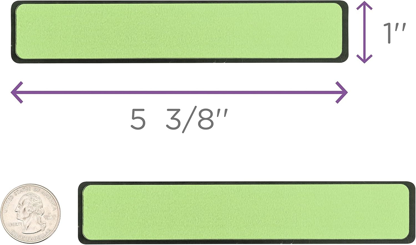 Carstens Adhesive Sticker Labels, 5 3/8” x 1”, Binder Labels for 1” Ring Binder Spines, Lime, Roll of 200