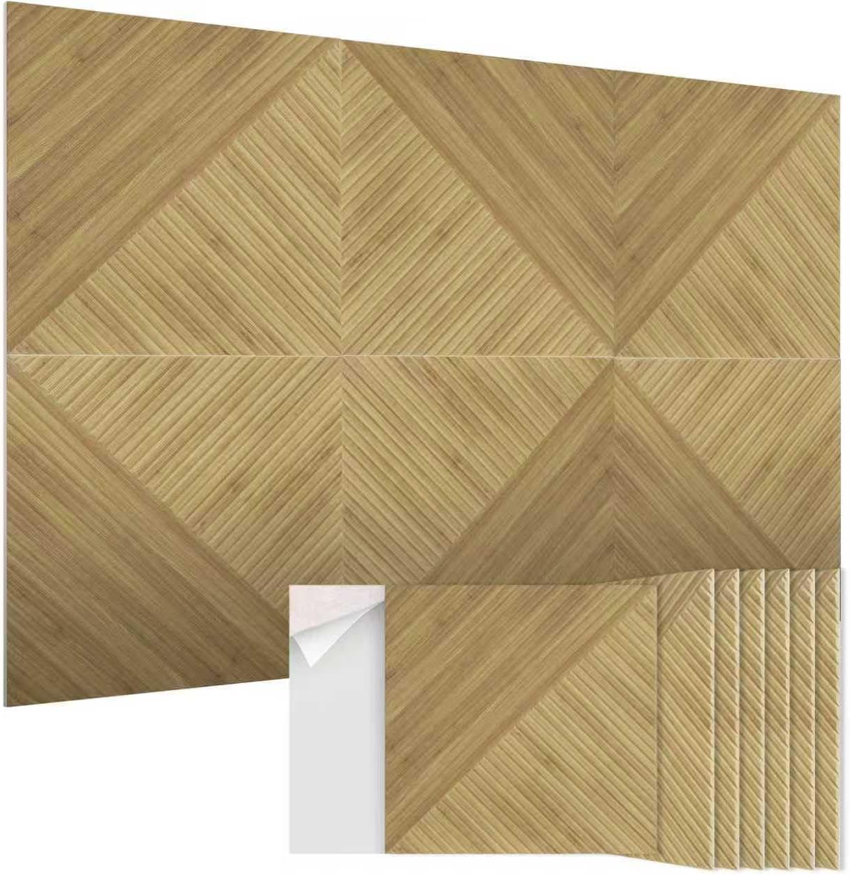 Acoustic Panels 6 Pack, Soundproof Wall Panels 23.6 x 23.6 Inches, Large Decorative Sound Absorbing Panels,Self-Adhesive Acoustic Treatment for Home Studio Office, Light SymmetryLuxe