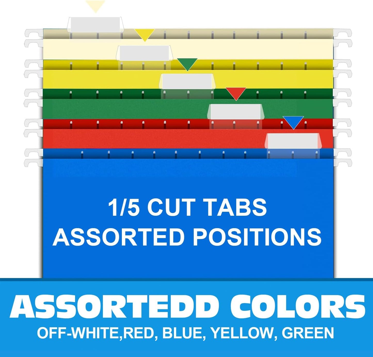 HERKKA Extra Capacity Hanging File Folders, 60 Pack Reinforced Letter Size Hanging Folders with Heavy Duty 3 Inch Expansion, Designed for Bulky Files, Medical Charts, Adjustable Tabs, Assorted Colors