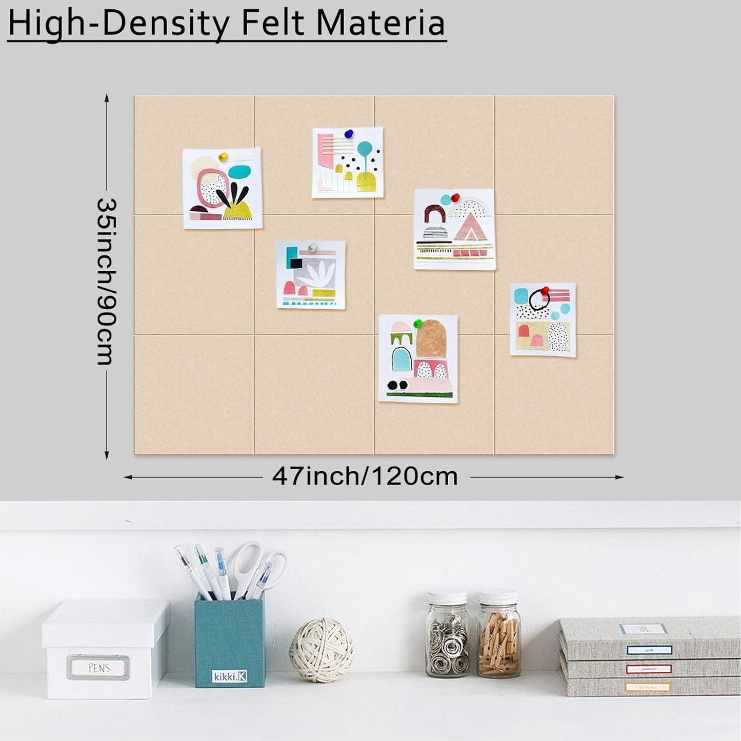 Large Acoustic Panels, 48"X36"X0.4" Sound Proof Foam Panels for Walls, Sound proof panels for walls, Soundproof Wall Panels for Home Studio&Office Decor. (Deep Camel)