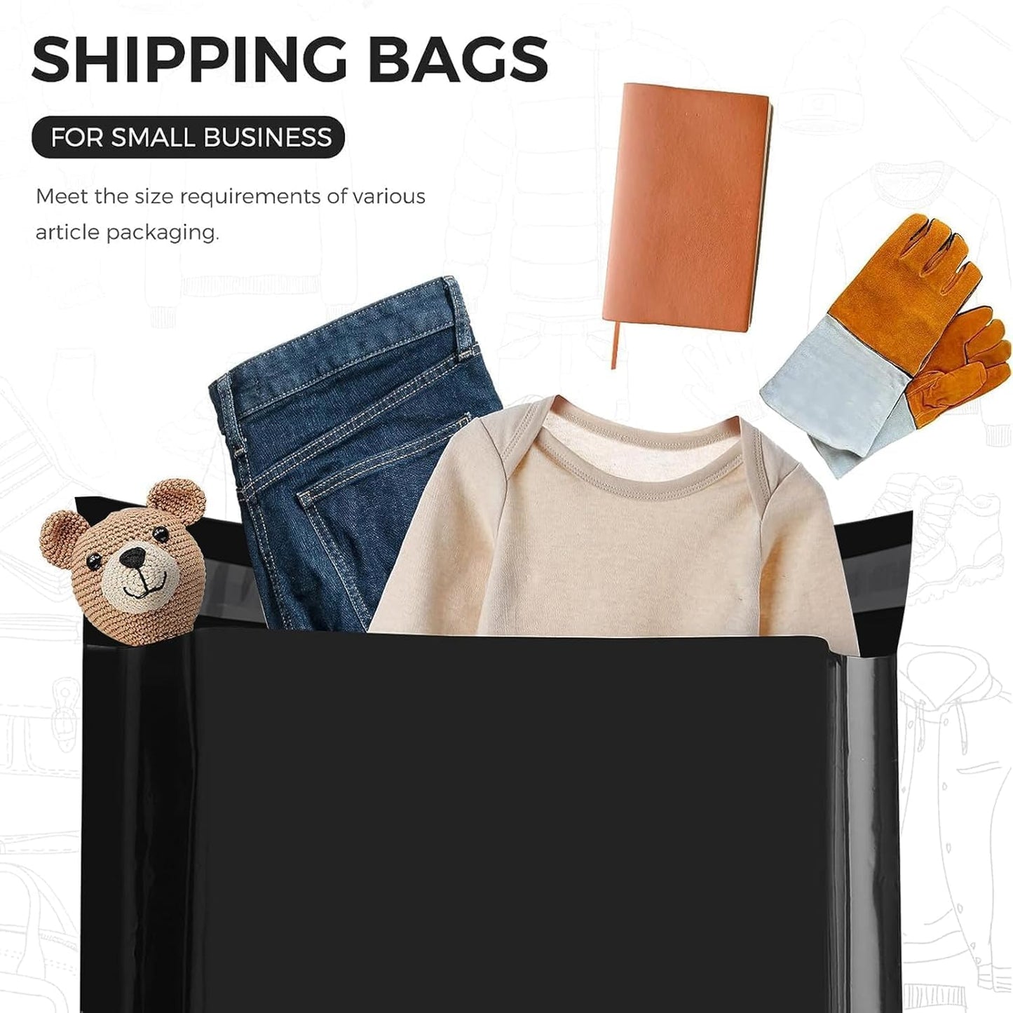 Metronic Poly Mailers 24x24 1200 PC Black, Large Shipping Bags for Clothing Packaging Bags Strong Self Seal Adhesive Shipping Envelopes for Small Business Tear-resistant Mailing Bags Mailing Envelopes