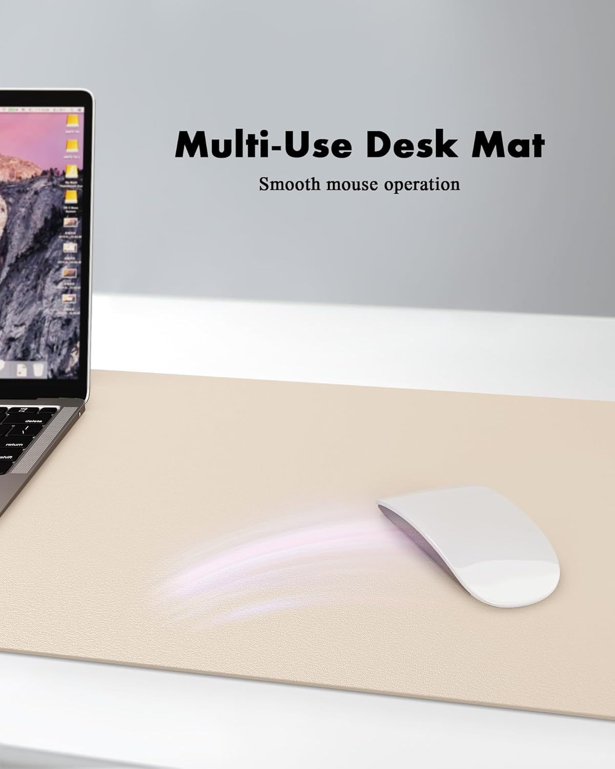 YSAGi Double-Sided Desk Pad, 31.5"x15.7" Leather Desk Mat, Eco Cork Desk Pad Protector,Large Mouse Pad,Waterproof Desk Blotter for Office/Home (Beige/Cork)