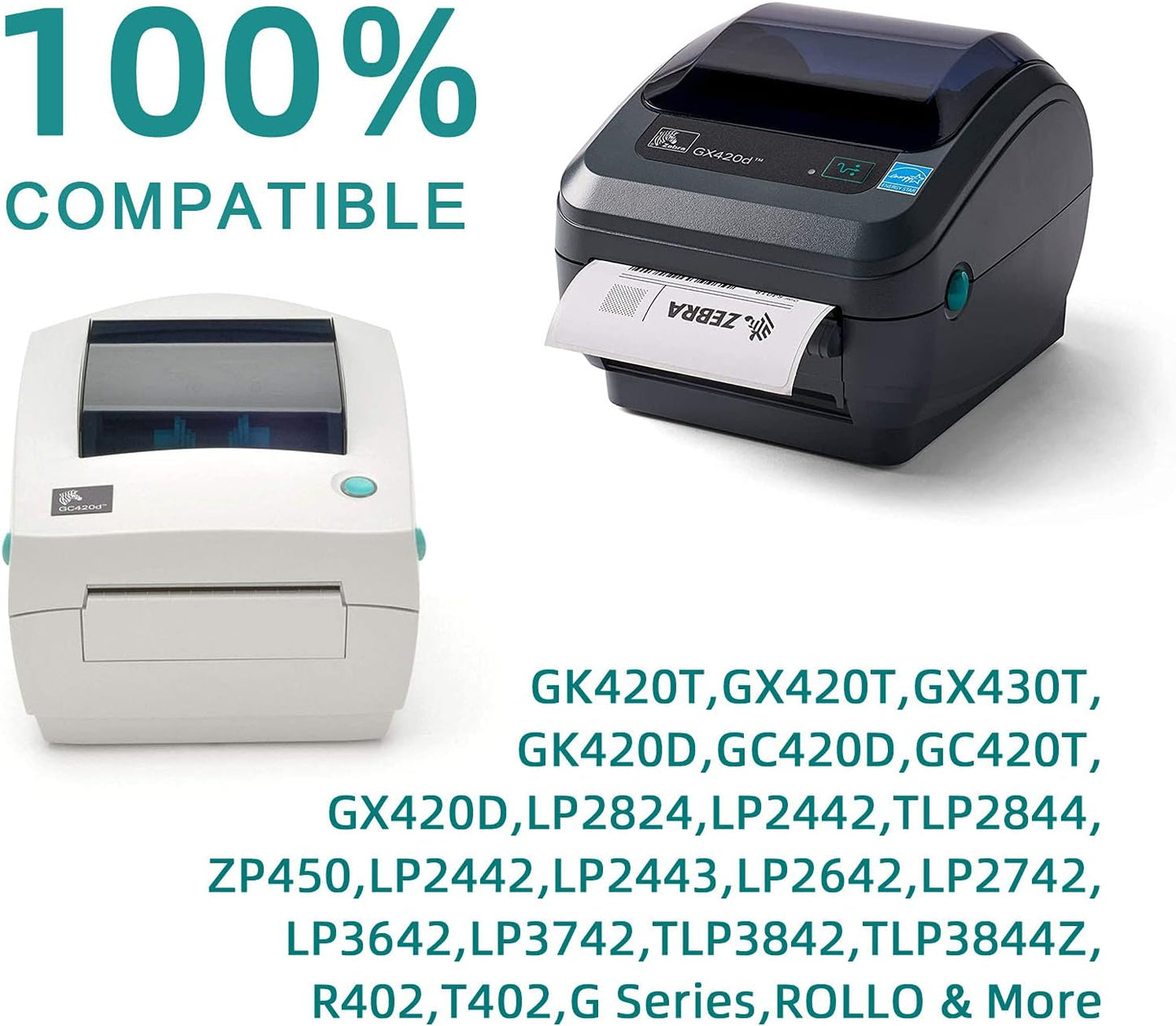 4200 Pcs 2.25" x 4" 3-Proof Direct Thermal Shipping Labels Compatible with Zebra LP2824 Plus ZD410 ZD411 ZD420 ZD421 ZP450 ZP505, 12-Roll Waterproof Mailing Address Labels for Rollo MUNBYN