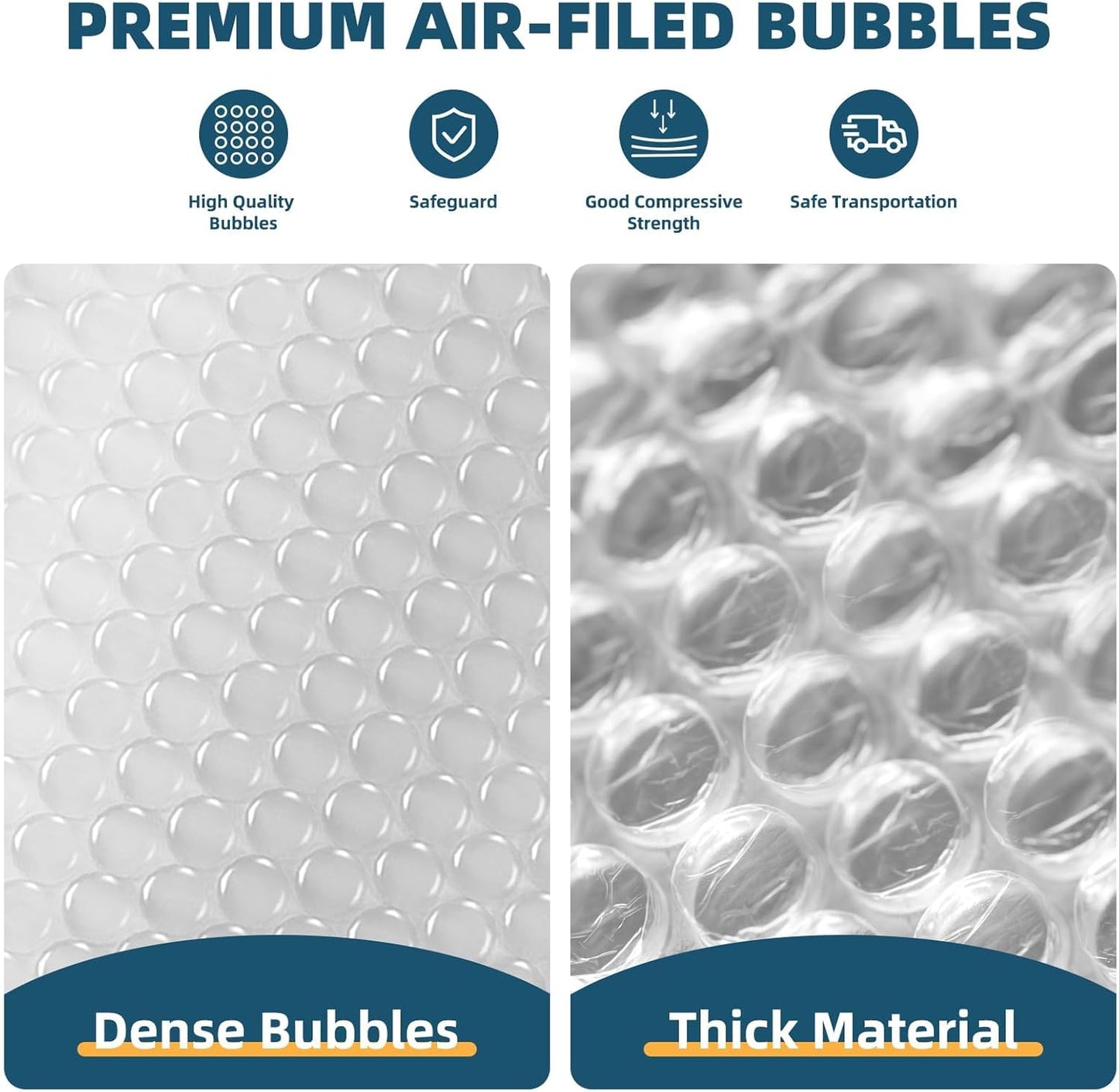 Metronic Bubble Cushioning Wrap 2 Pack 12 Inch x 72ft Total, Dense Bubble Packing Air Wrap Clear Bubble Packing Roll for Shipping and Moving Supplies, Perforated Every 12"